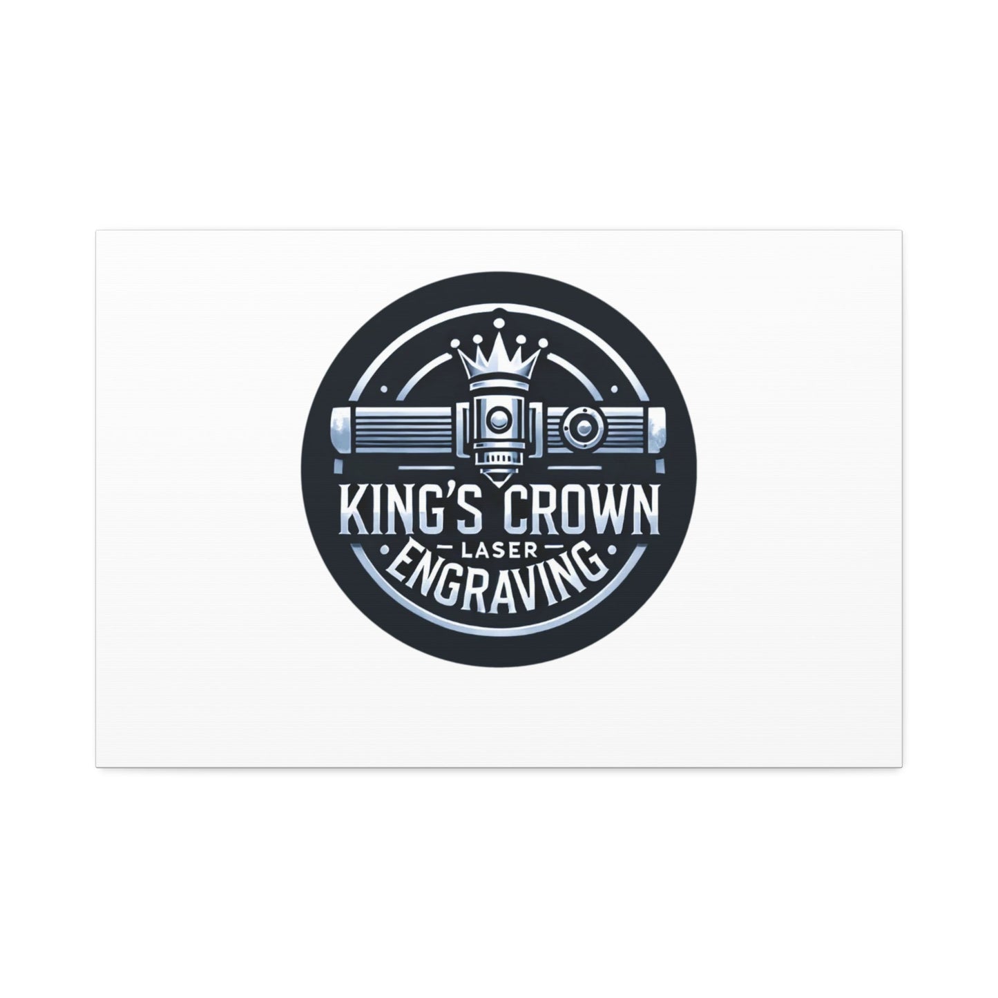 Custom King's Crown Engraving Canvas Art, Wall Décor for Creative Spaces, Unique Gift for Artists, Custom Design, Home or Office Decoration Printify