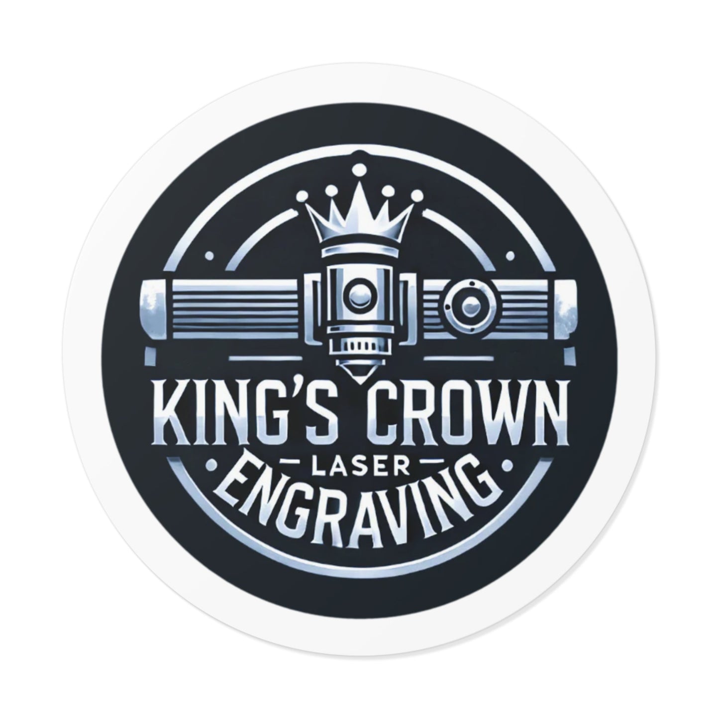 Custom Round Vinyl Stickers, Personalized Decals for Engraving Lovers, Unique Gifts for Artists, Party Favors, Craft Supplies Printify