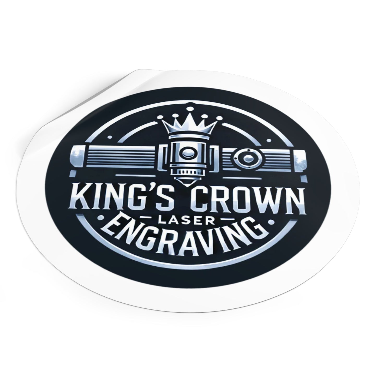 Custom Round Vinyl Stickers, Personalized Decals for Engraving Lovers, Unique Gifts for Artists, Party Favors, Craft Supplies Printify