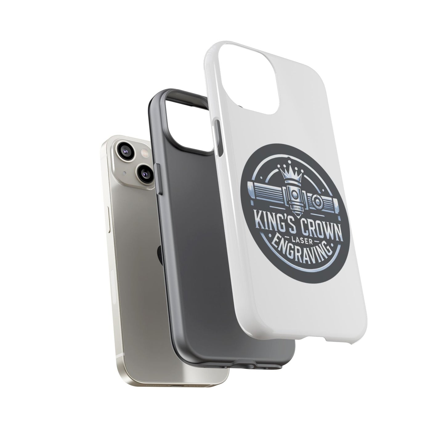 Custom Laser Engraved Phone Case, Tough Cases for Kings and Queens, Stylish Phone Accessories, Custom Gifts, Unique Designs Printify