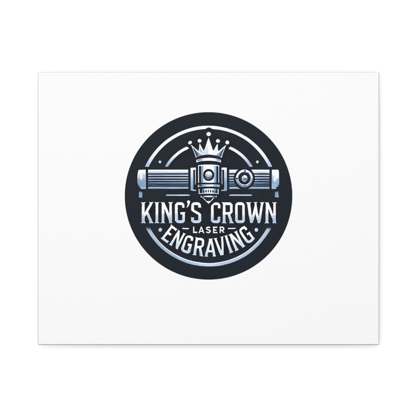 Custom King's Crown Engraving Canvas Art, Wall Décor for Creative Spaces, Unique Gift for Artists, Custom Design, Home or Office Decoration Printify