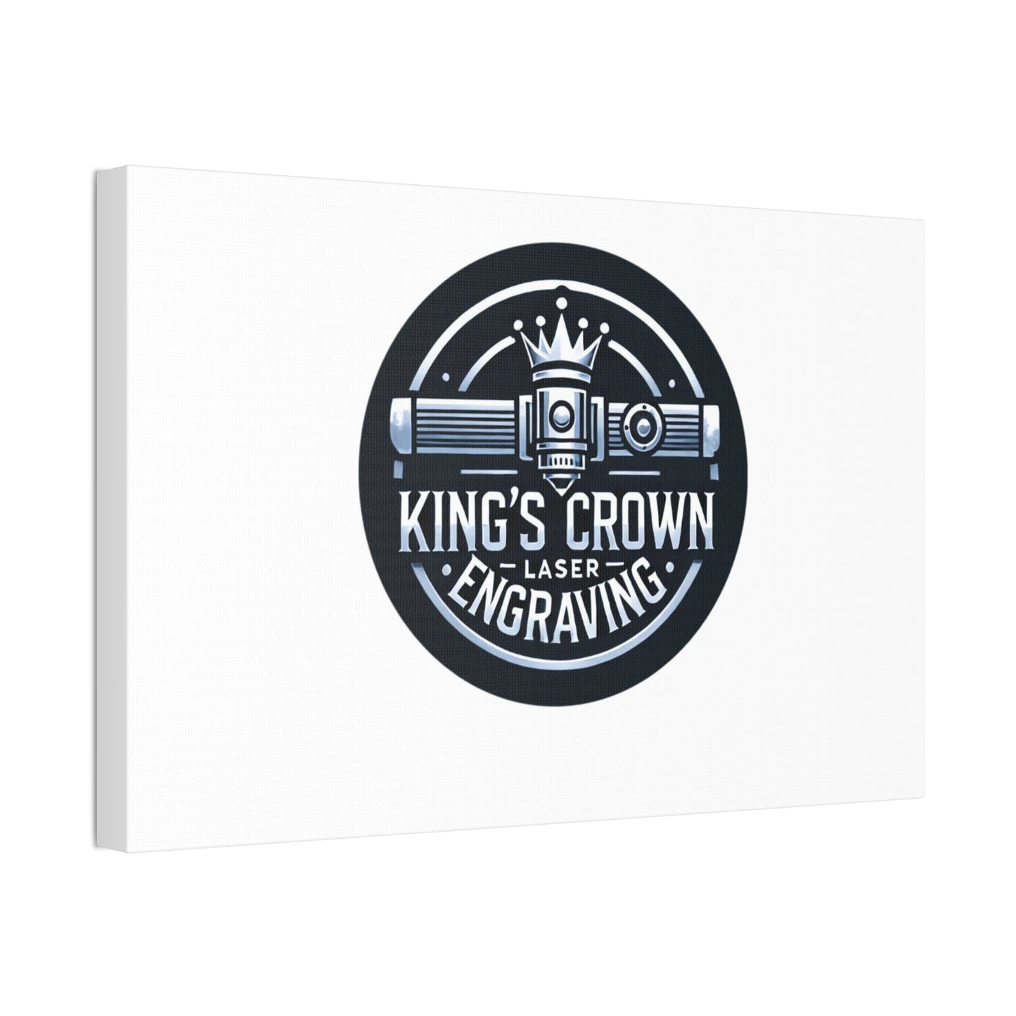 Custom King's Crown Engraving Canvas Art, Wall Décor for Creative Spaces, Unique Gift for Artists, Custom Design, Home or Office Decoration Printify
