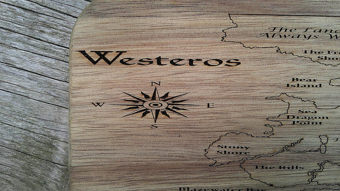 Map of Westeros Cutting Board - Perfect Gift for Game of Thrones Fans My Store