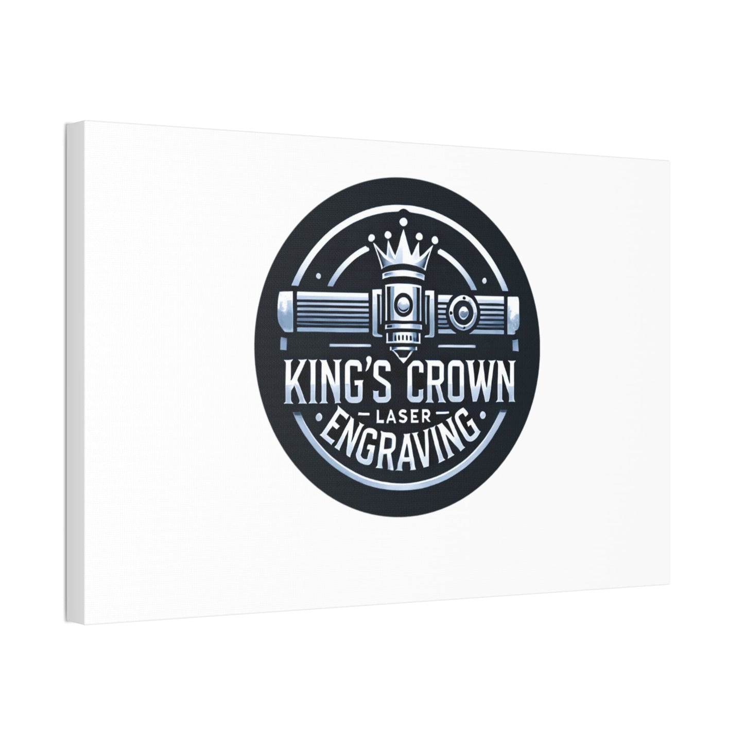 Custom King's Crown Engraving Canvas Art, Wall Décor for Creative Spaces, Unique Gift for Artists, Custom Design, Home or Office Decoration Printify