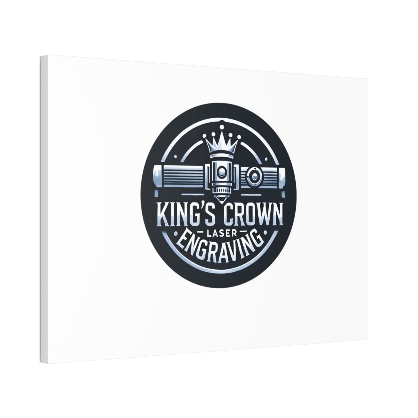 Custom King's Crown Engraving Canvas Art, Wall Décor for Creative Spaces, Unique Gift for Artists, Custom Design, Home or Office Decoration Printify