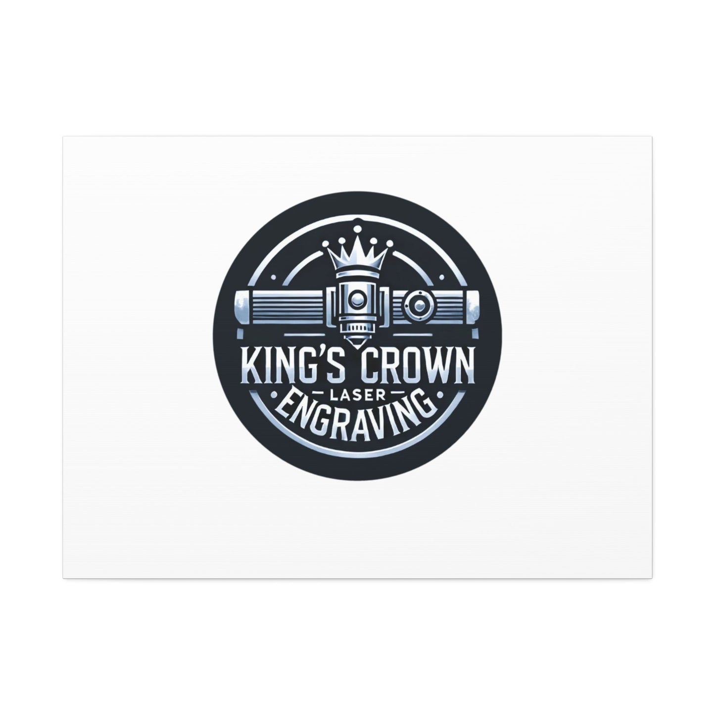 Custom King's Crown Engraving Canvas Art, Wall Décor for Creative Spaces, Unique Gift for Artists, Custom Design, Home or Office Decoration Printify
