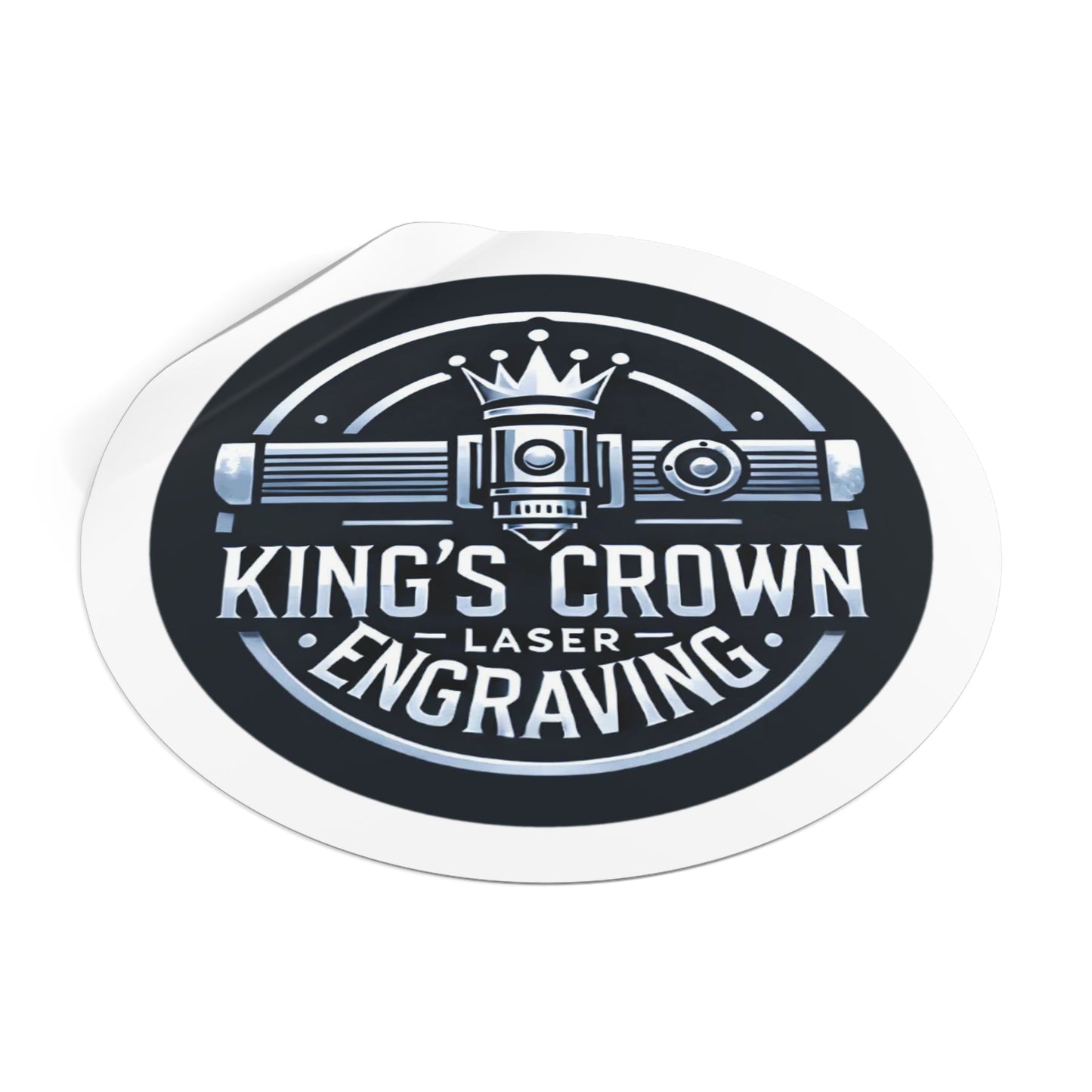 Custom Round Vinyl Stickers, Personalized Decals for Engraving Lovers, Unique Gifts for Artists, Party Favors, Craft Supplies Printify