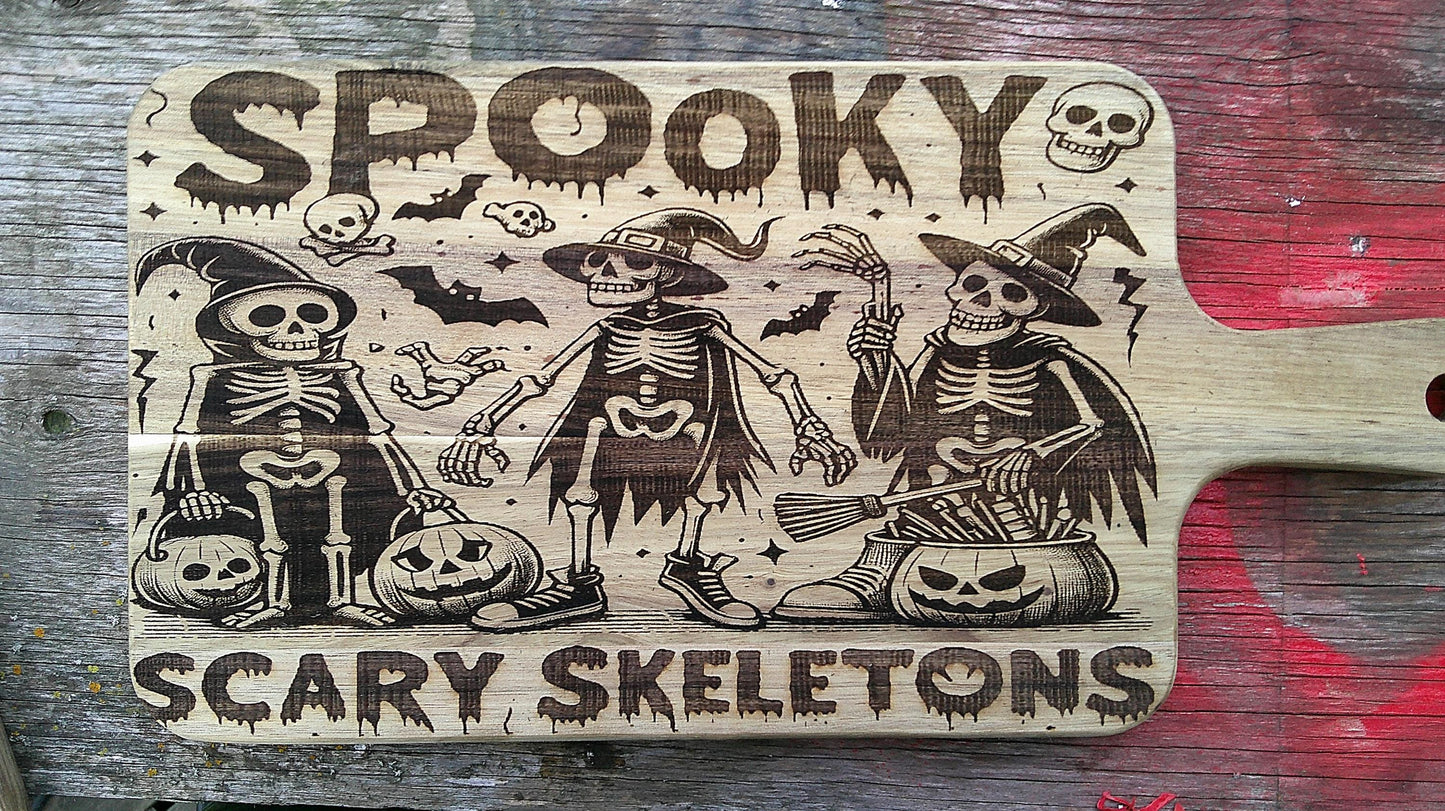 Skeleton Halloween Cutting Board, Ideal gift for Creepy Gothic Kitchen Decor fans My Store
