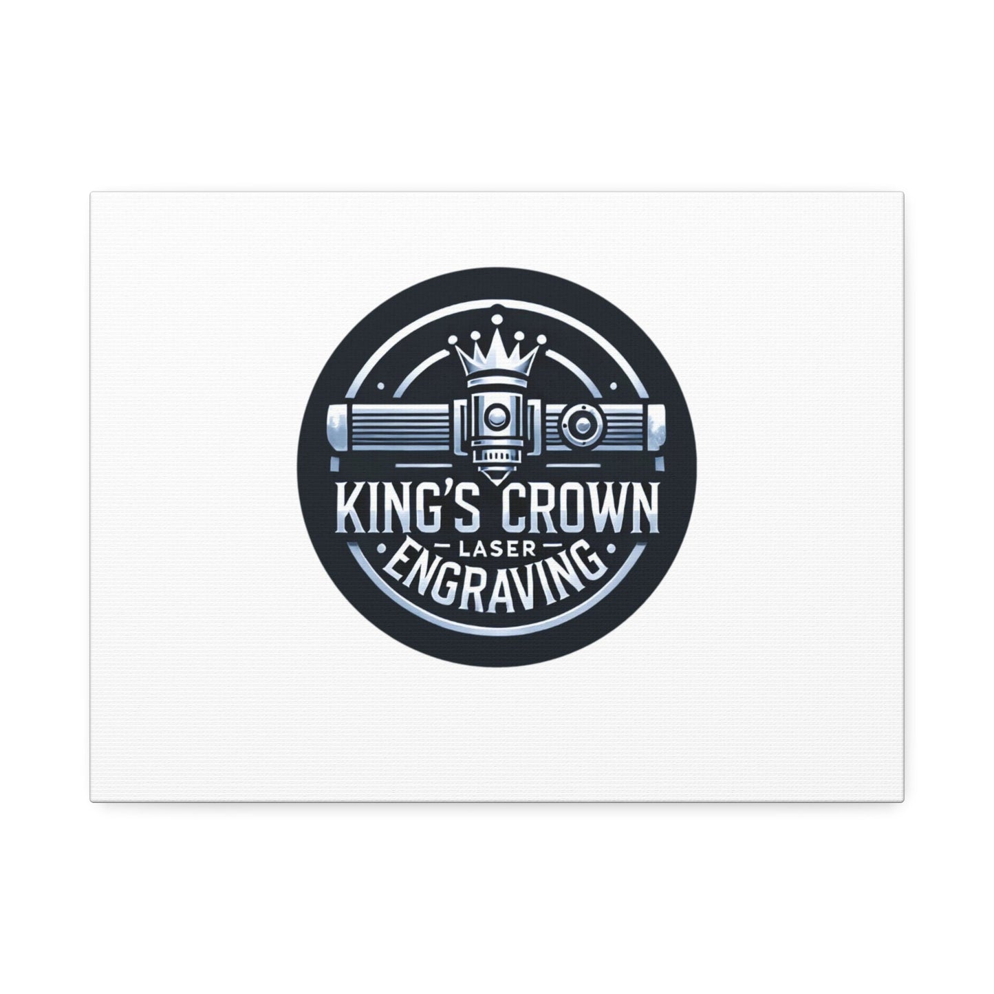 Custom King's Crown Engraving Canvas Art, Wall Décor for Creative Spaces, Unique Gift for Artists, Custom Design, Home or Office Decoration Printify