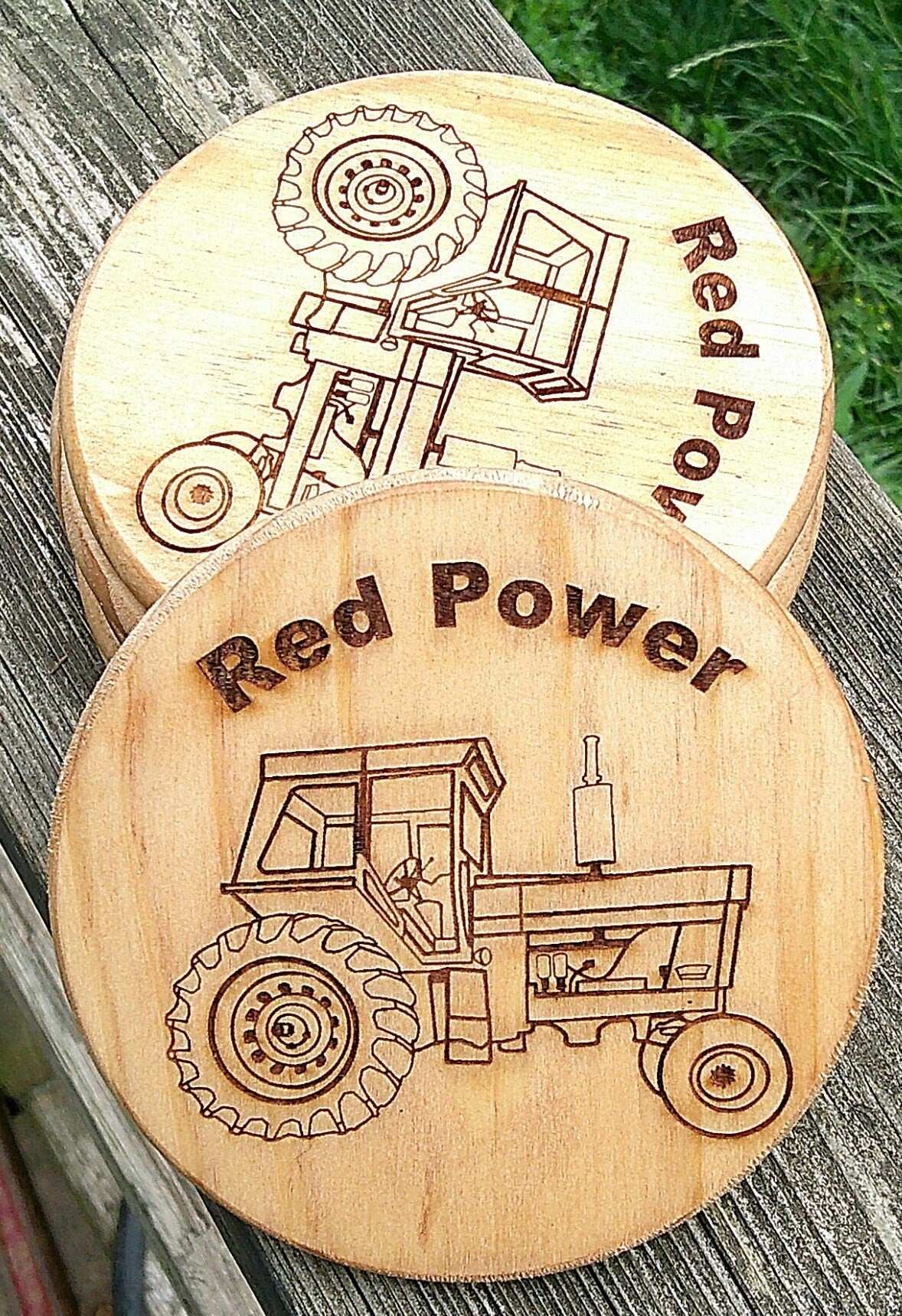 Personalized IH 766 Tractor Coaster Gift Set for Farmers and Tractor Enthusiasts, Gift for Tractor Lovers My Store