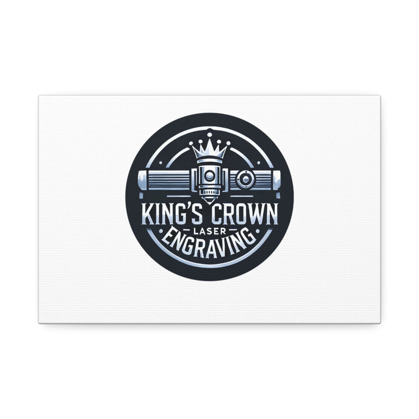 Custom King's Crown Engraving Canvas Art, Wall Décor for Creative Spaces, Unique Gift for Artists, Custom Design, Home or Office Decoration Printify