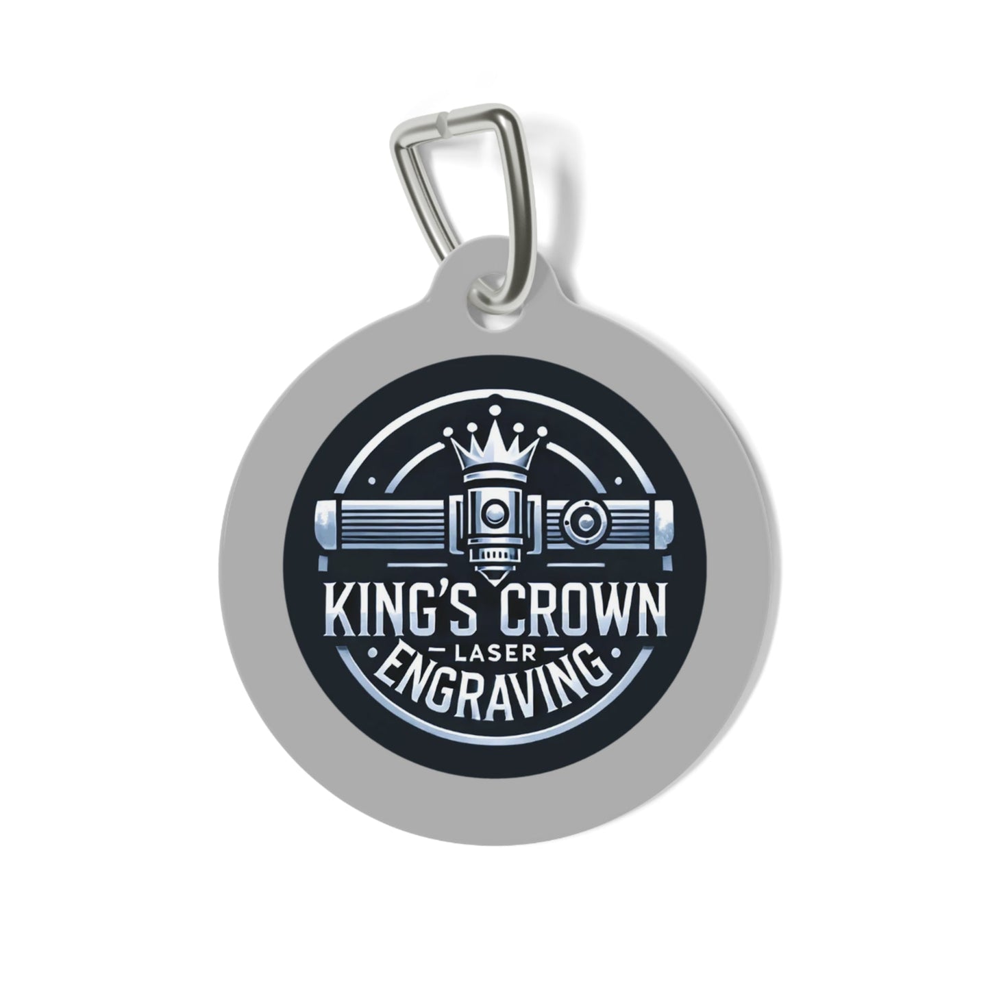 Custom Personalized Pet Tag for Dogs and Cats, Custom Name Tag, Dog ID Tag, Pet Accessory, Pet Gift Idea, King’s Crown Design Printify