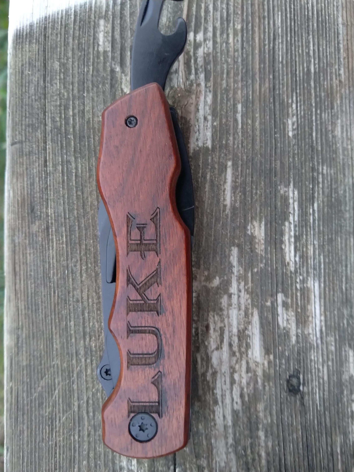 Custom Pocket Knife, Custom Camping Knife, Personalized Knife, Utility Knife, Groomsmen Knife, Personalized Folding Knife, Wood Handle Knife My Store