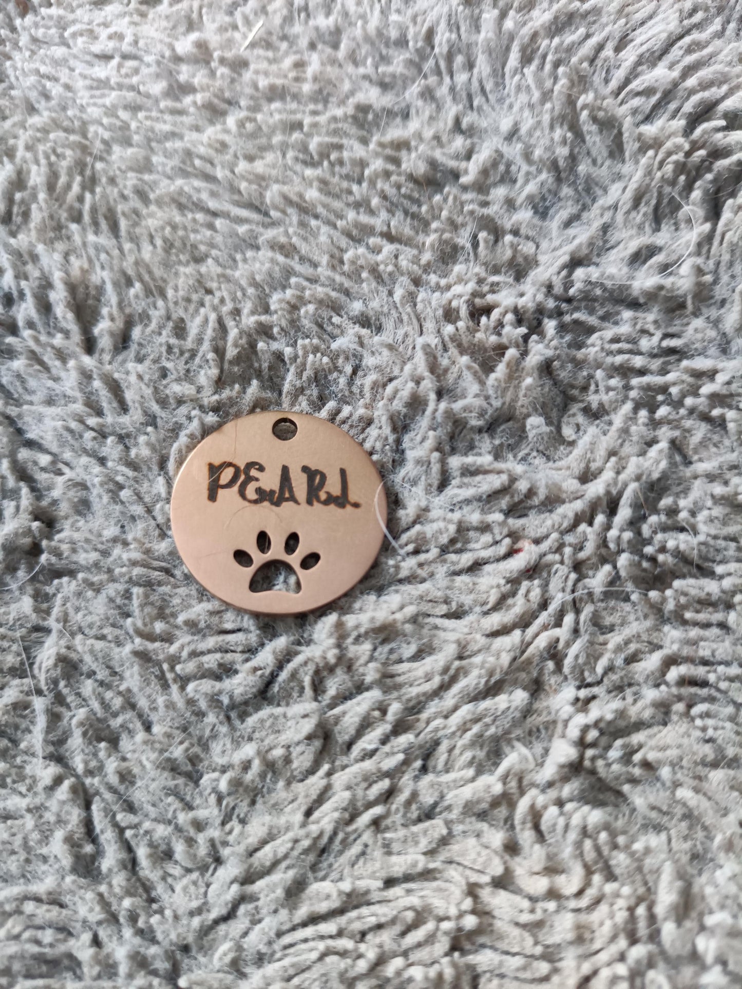 Rose gold custom engraved pet tag My Store
