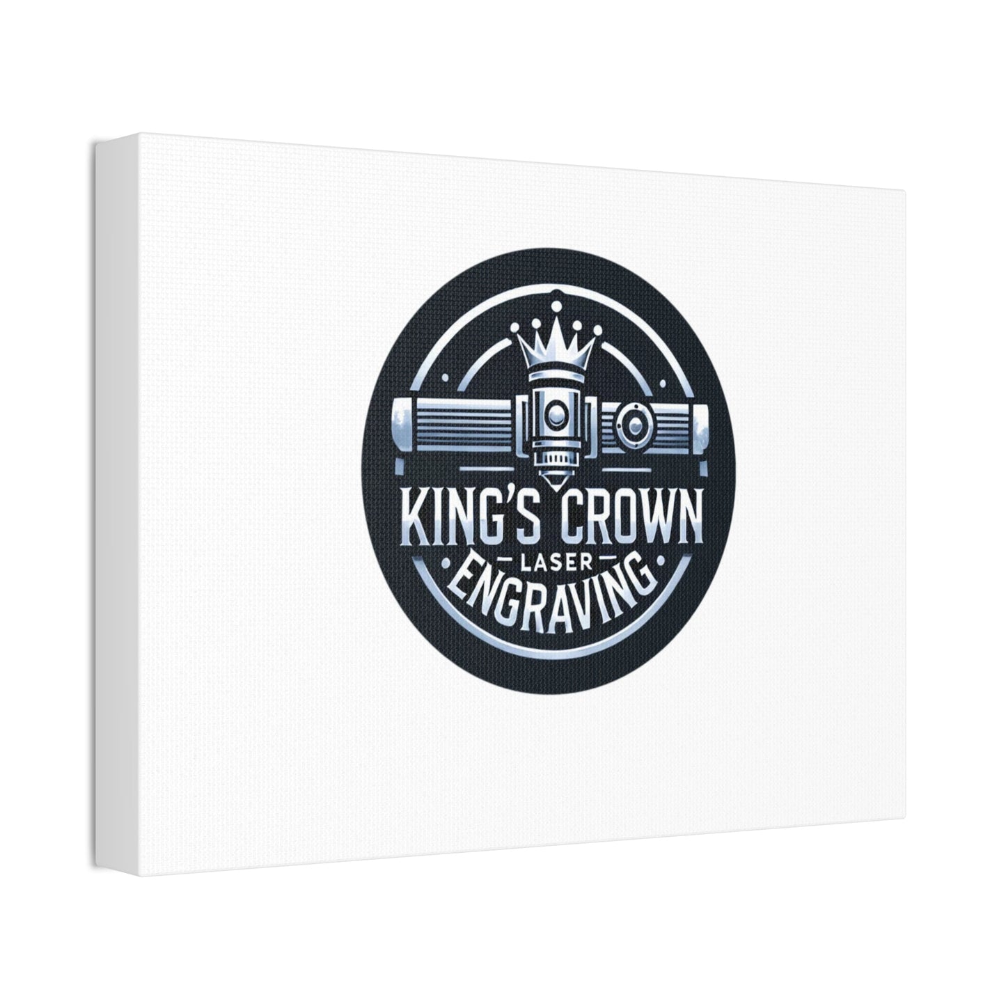 Custom King's Crown Engraving Canvas Art, Wall Décor for Creative Spaces, Unique Gift for Artists, Custom Design, Home or Office Decoration Printify