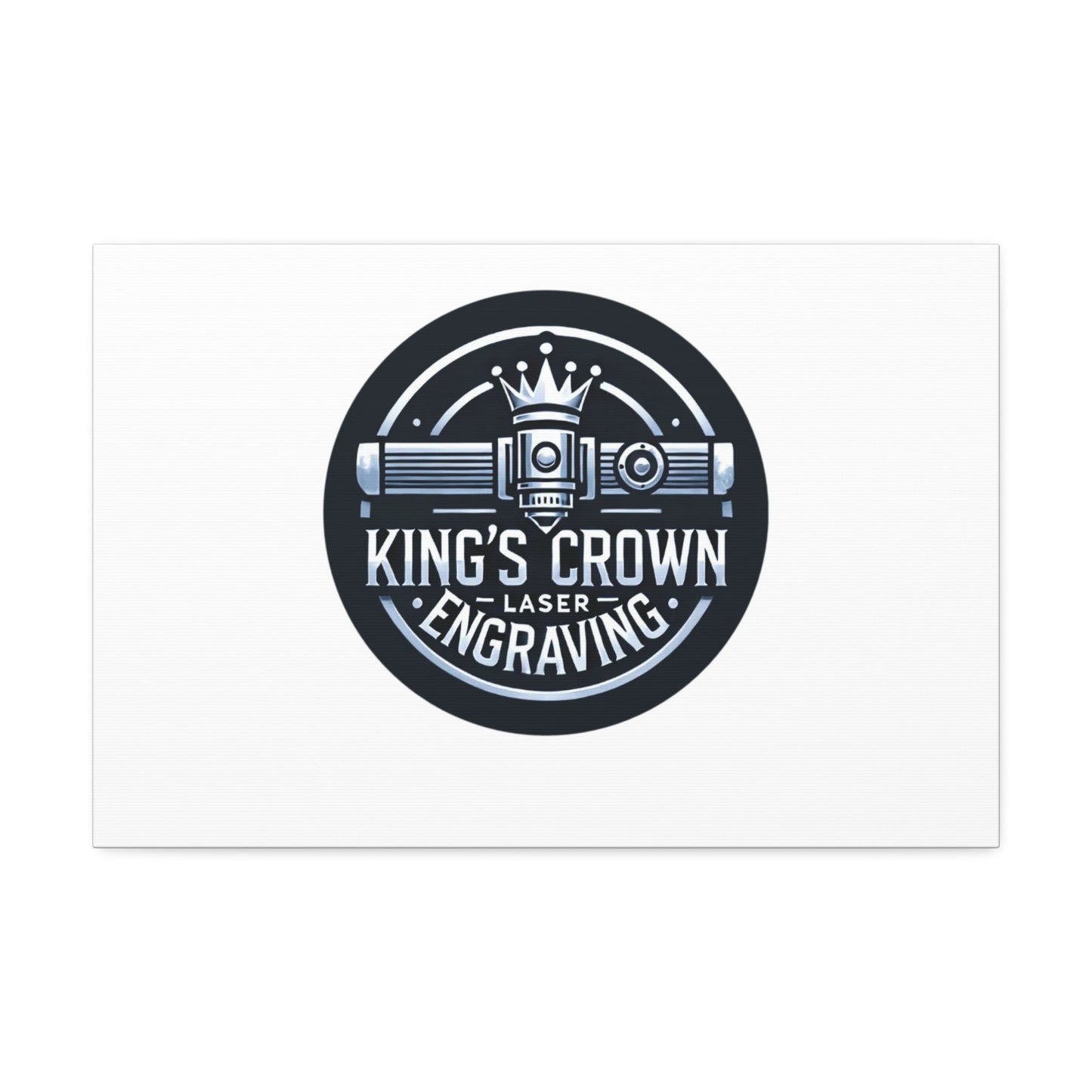 Custom King's Crown Engraving Canvas Art, Wall Décor for Creative Spaces, Unique Gift for Artists, Custom Design, Home or Office Decoration Printify