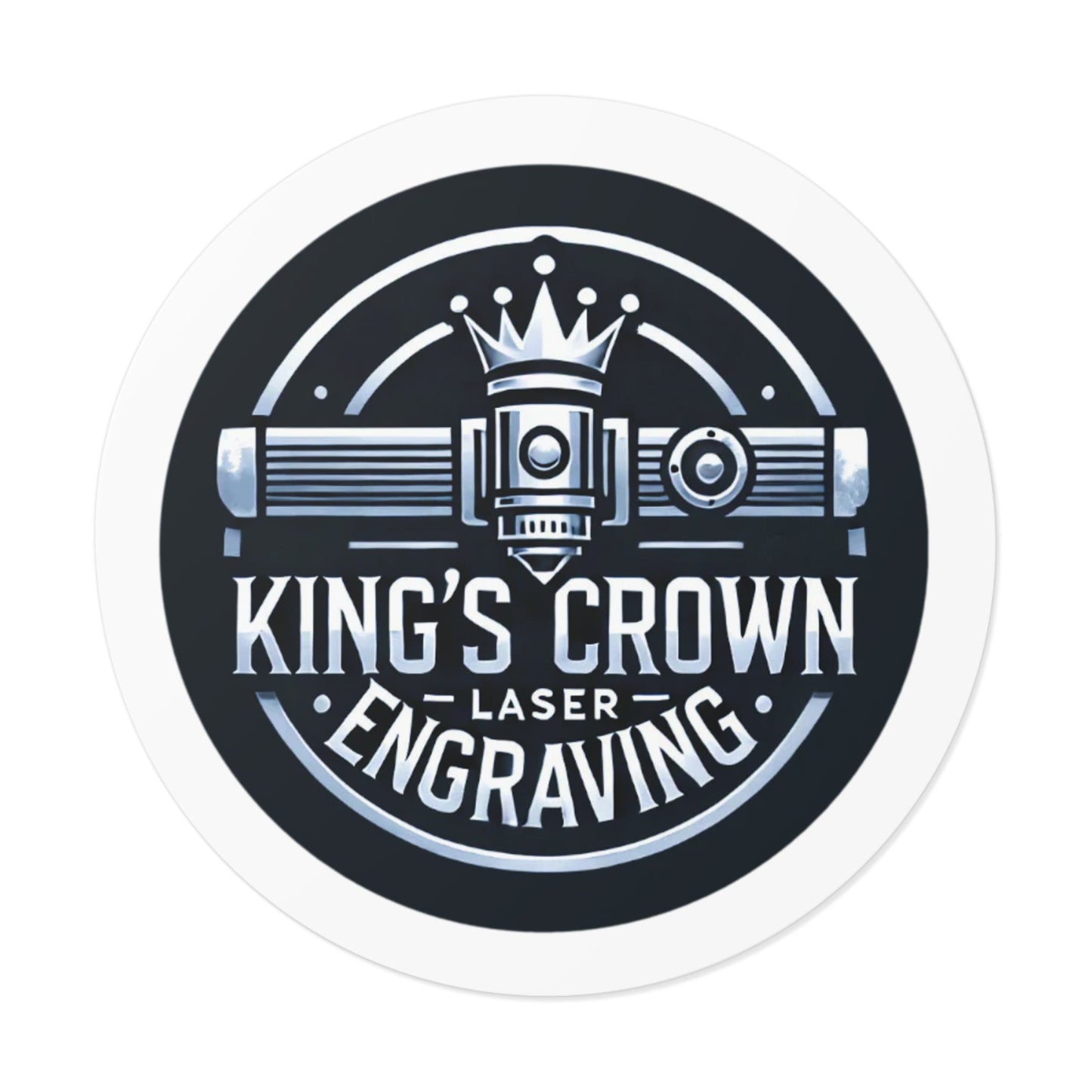 Custom Round Vinyl Stickers, Personalized Decals for Engraving Lovers, Unique Gifts for Artists, Party Favors, Craft Supplies Printify