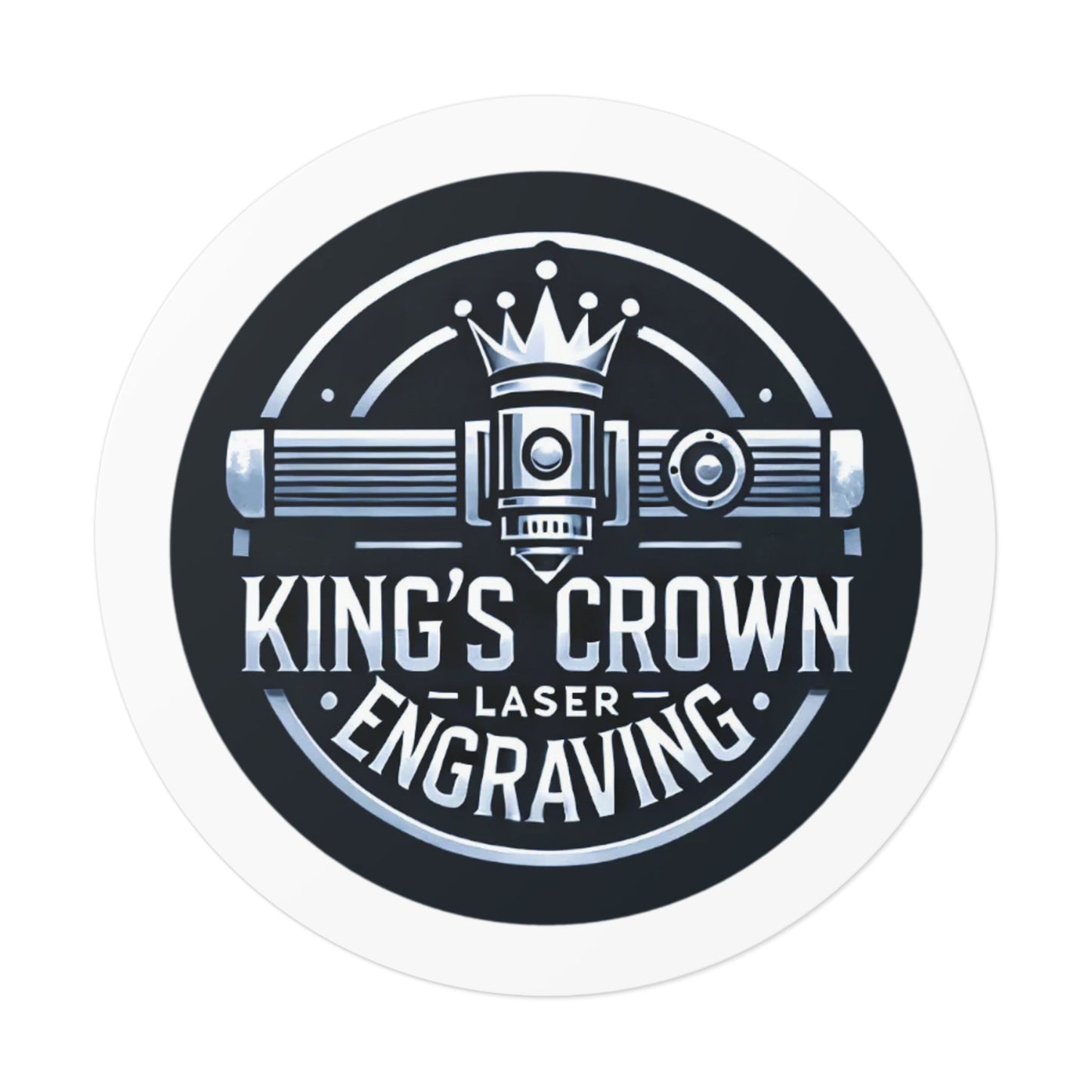 Custom Round Vinyl Stickers, Personalized Decals for Engraving Lovers, Unique Gifts for Artists, Party Favors, Craft Supplies Printify