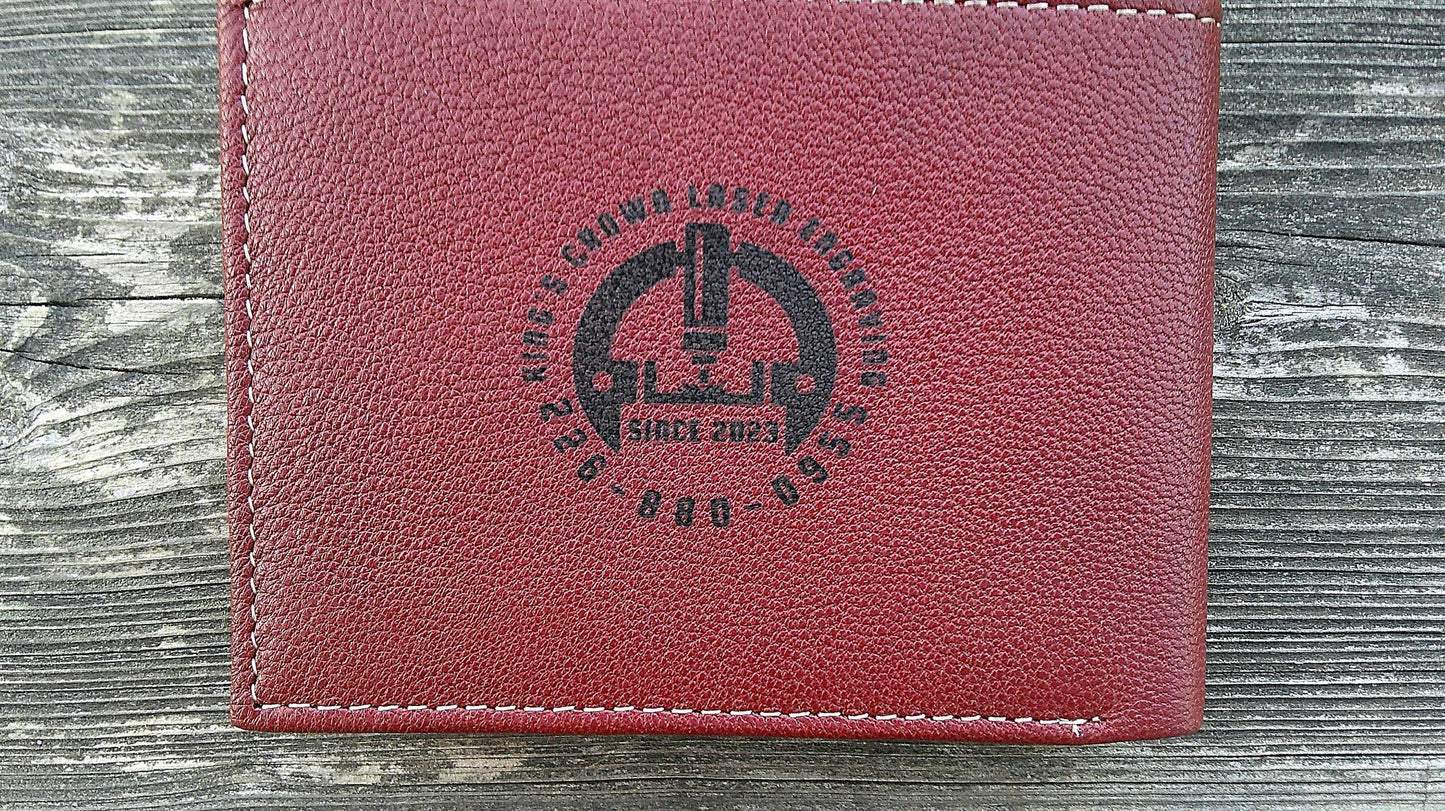 Custom Leather Wallet, Monogram Wallet, Logo Wallet, Leather Bifold Wallet, Leather Folding Wallet, Name Leather Wallet, Initial Wallet My Store