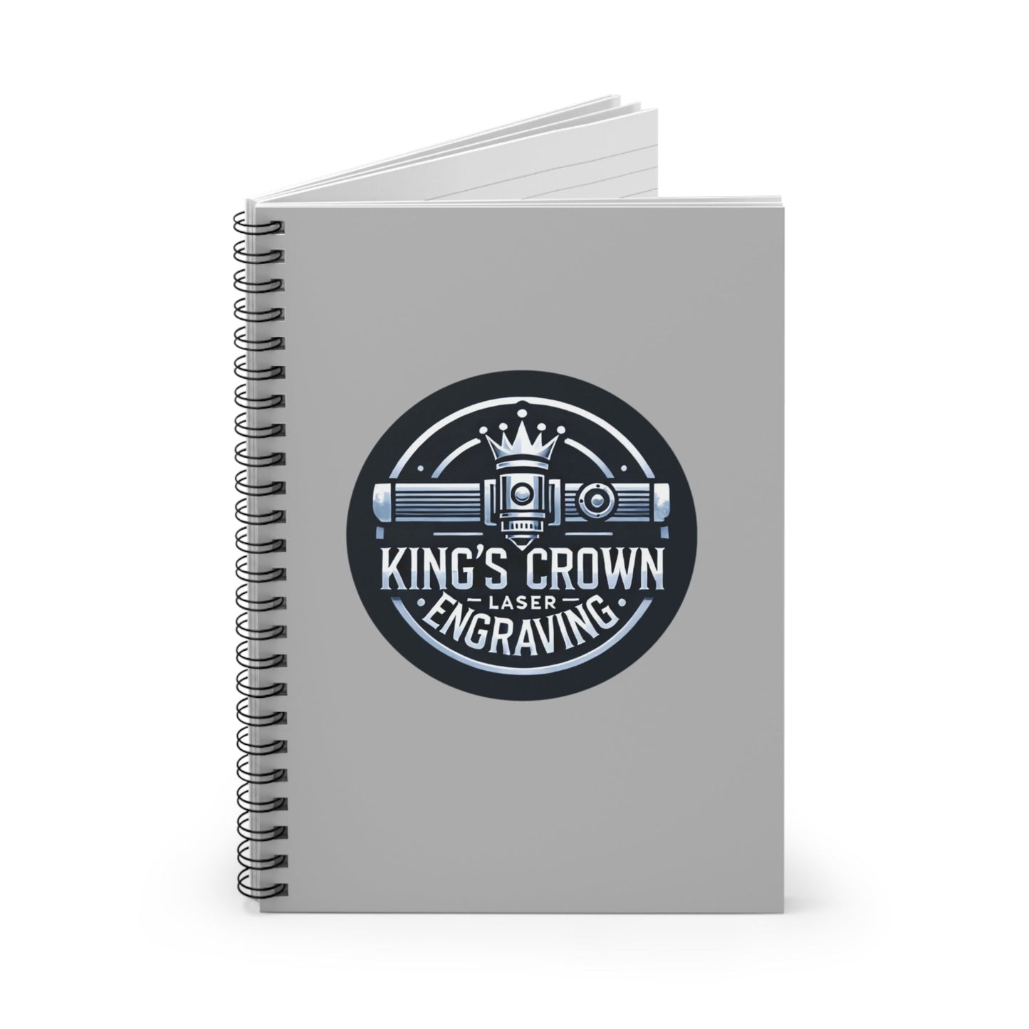 Custom Spiral Notebook - King’s Crown Laser Engraving, Gifts for Writers, Journals, School Supplies, Personalized Stationery Printify