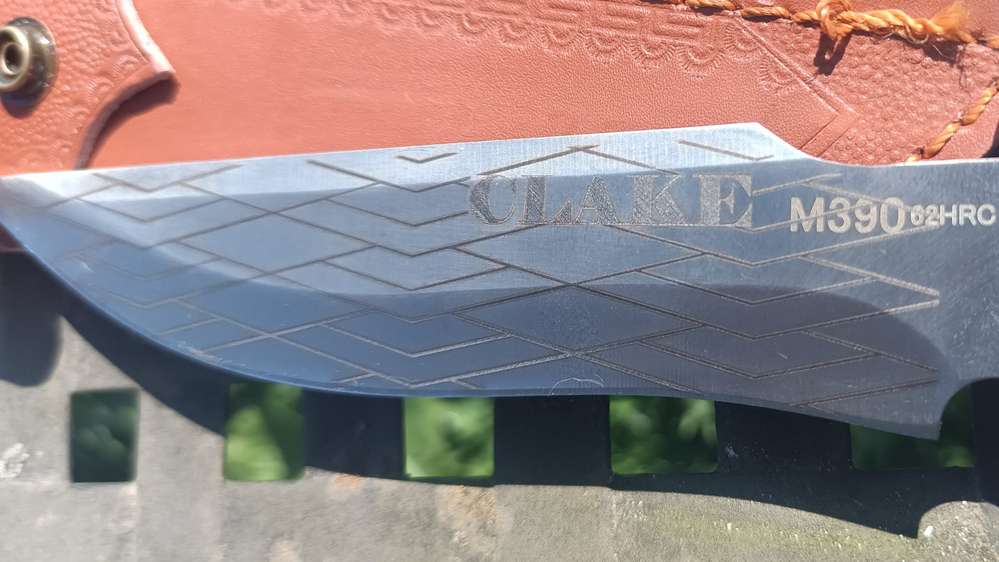 Custom Engraved Premium Hunting/Bush knife with A Leather Scabbard Kings Crown Laser Engraving