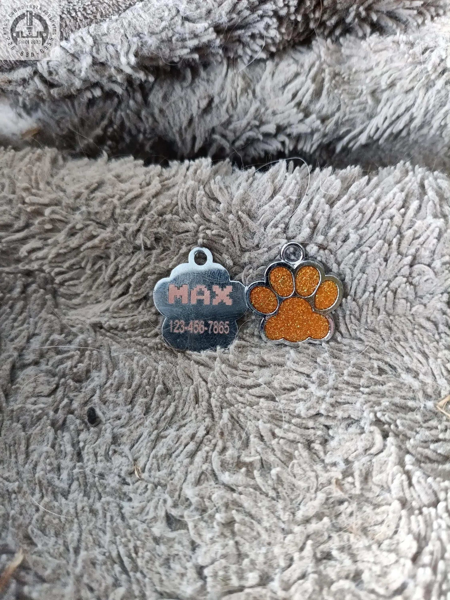 Engraved Dog Tag, Paw Dog Tag, Custom Collar Charm, Custom Dog Tag, Dog Paw Tag, Dog ID Tag, Glitter Dog Tag, Pet Name Tag, Cat Name Tag My Store