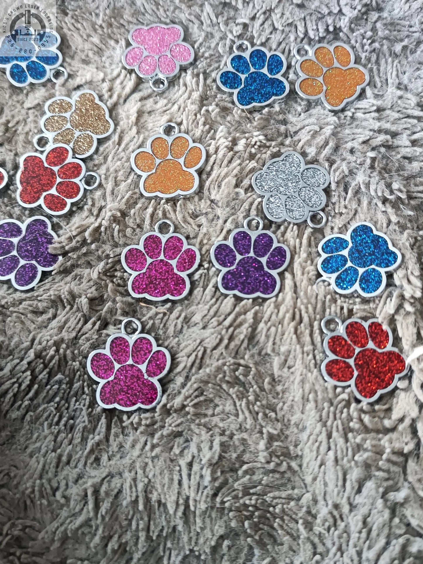 Engraved Dog Tag, Paw Dog Tag, Custom Collar Charm, Custom Dog Tag, Dog Paw Tag, Dog ID Tag, Glitter Dog Tag, Pet Name Tag, Cat Name Tag My Store
