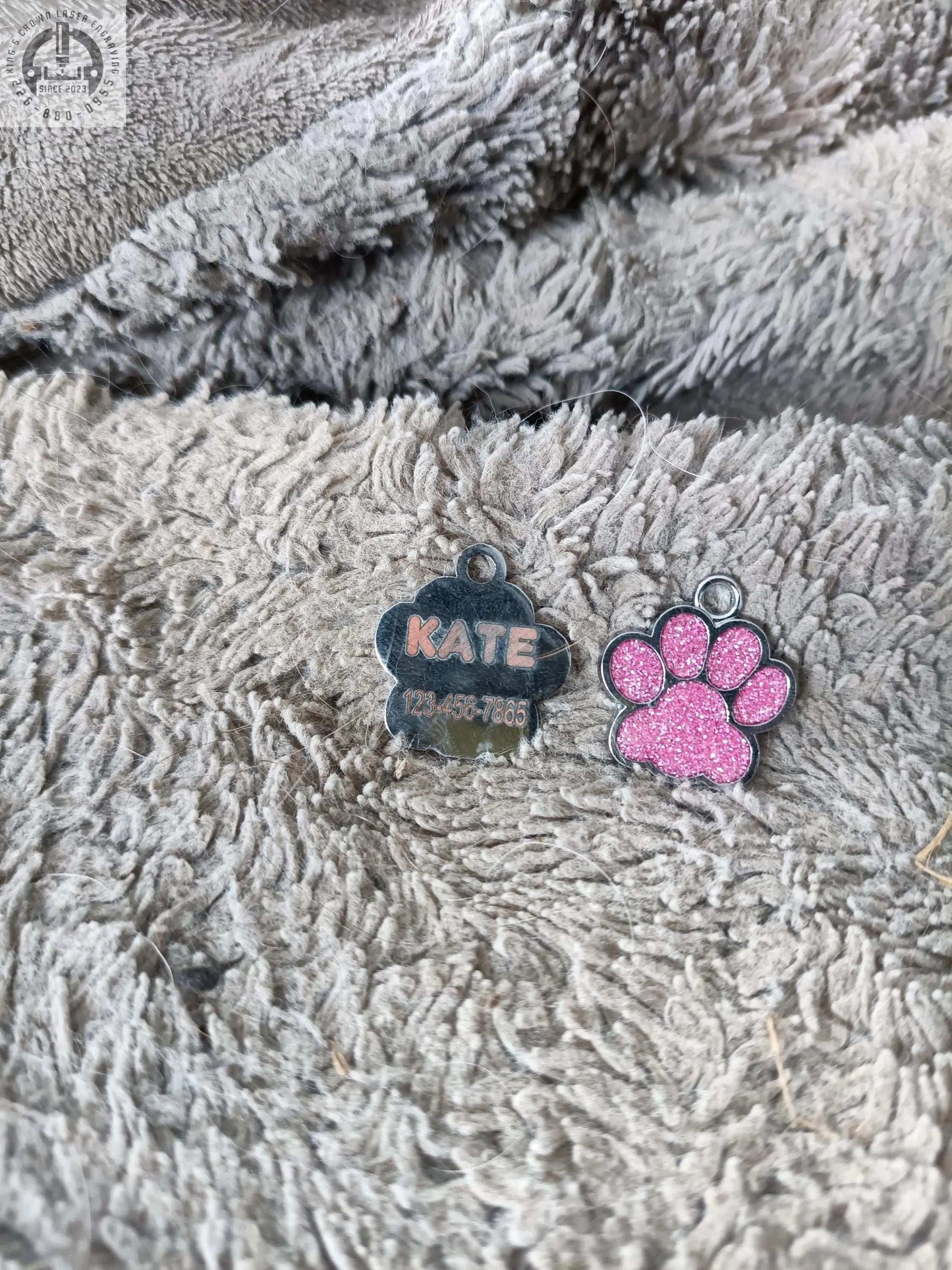 Engraved Dog Tag, Paw Dog Tag, Custom Collar Charm, Custom Dog Tag, Dog Paw Tag, Dog ID Tag, Glitter Dog Tag, Pet Name Tag, Cat Name Tag My Store