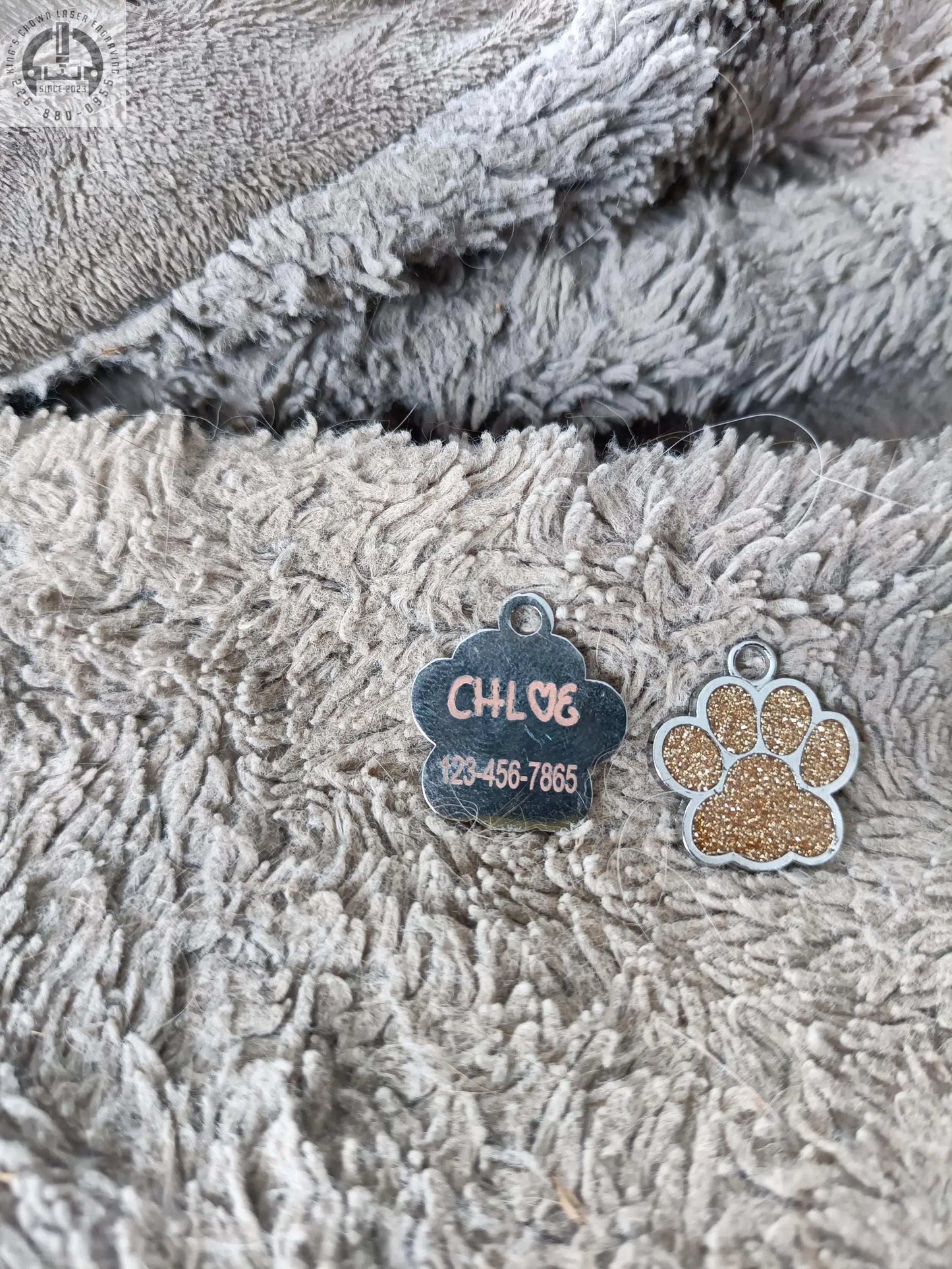 Engraved Dog Tag, Paw Dog Tag, Custom Collar Charm, Custom Dog Tag, Dog Paw Tag, Dog ID Tag, Glitter Dog Tag, Pet Name Tag, Cat Name Tag My Store