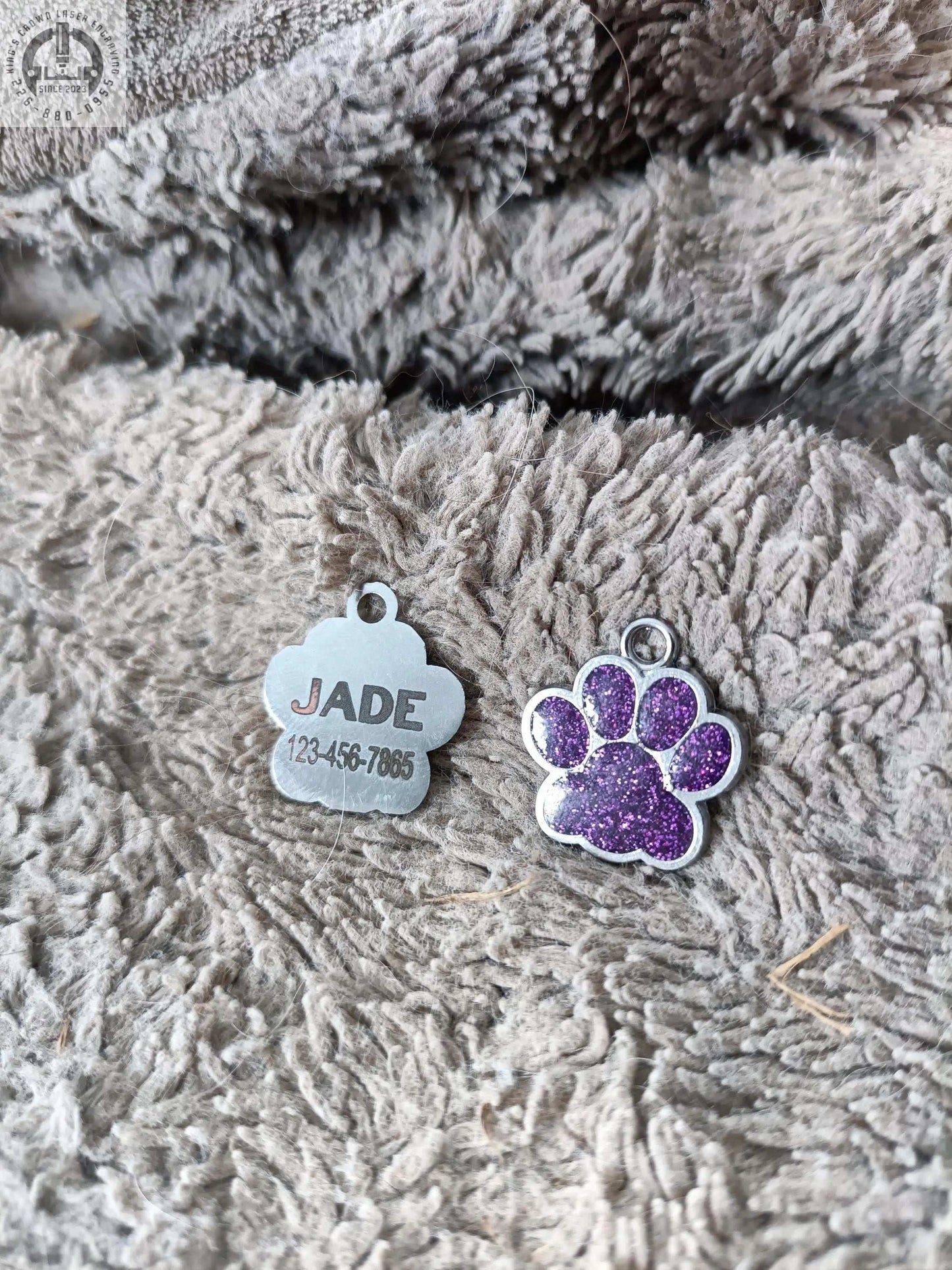 Engraved Dog Tag, Paw Dog Tag, Custom Collar Charm, Custom Dog Tag, Dog Paw Tag, Dog ID Tag, Glitter Dog Tag, Pet Name Tag, Cat Name Tag My Store