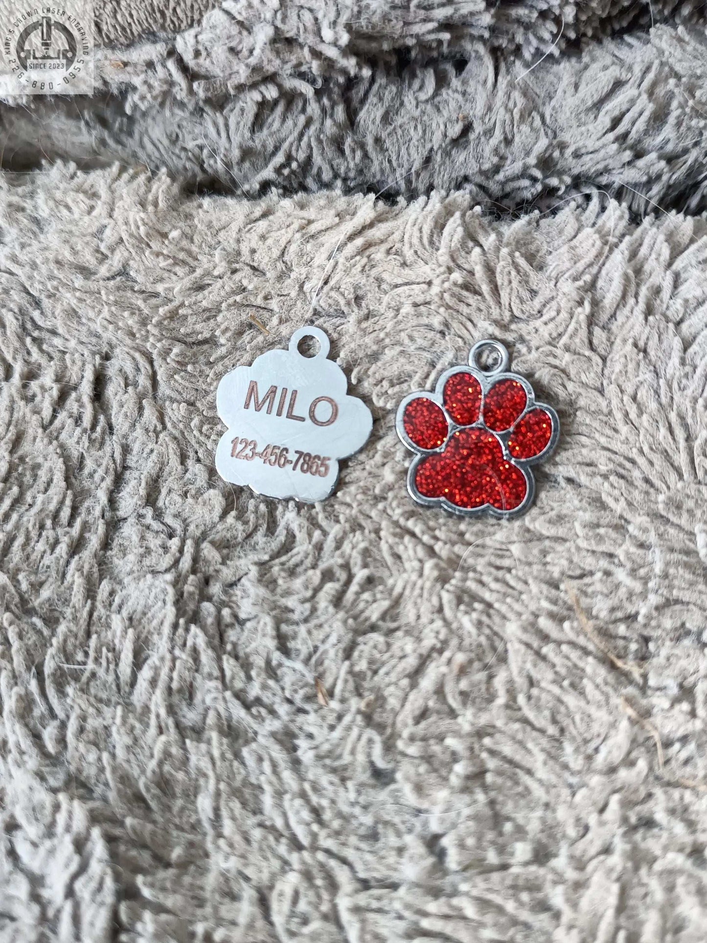Engraved Dog Tag, Paw Dog Tag, Custom Collar Charm, Custom Dog Tag, Dog Paw Tag, Dog ID Tag, Glitter Dog Tag, Pet Name Tag, Cat Name Tag My Store