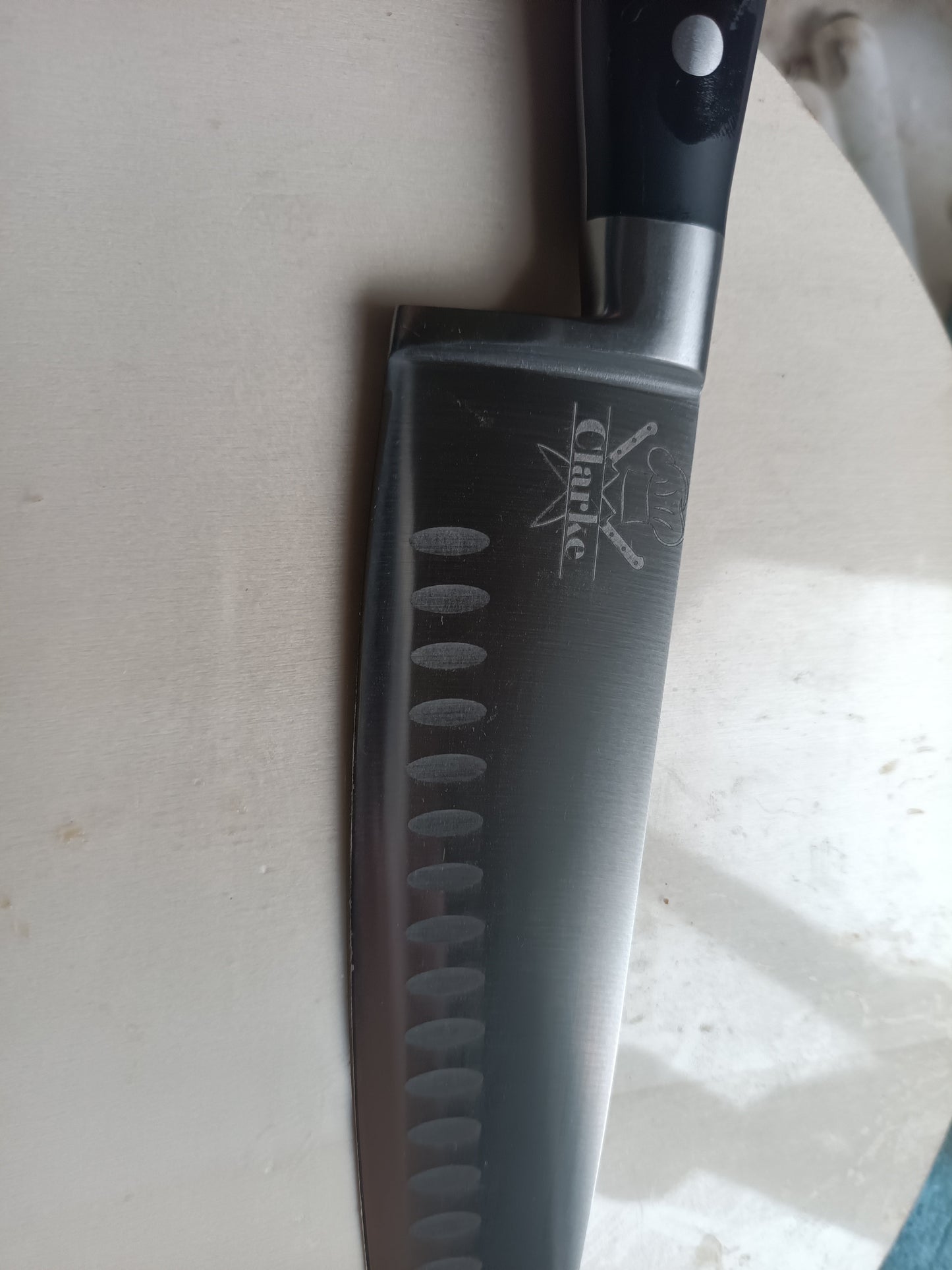 Custom Engraved 8 Inch Chefs Knife Kings Crown Laser Engraving