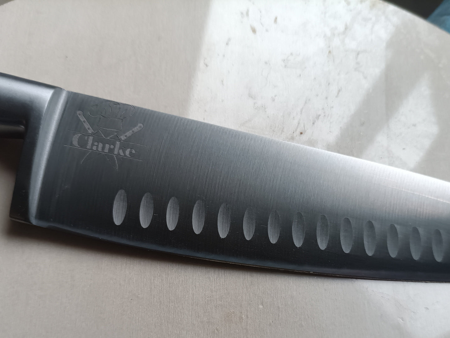 Custom Engraved 8 Inch Chefs Knife Kings Crown Laser Engraving
