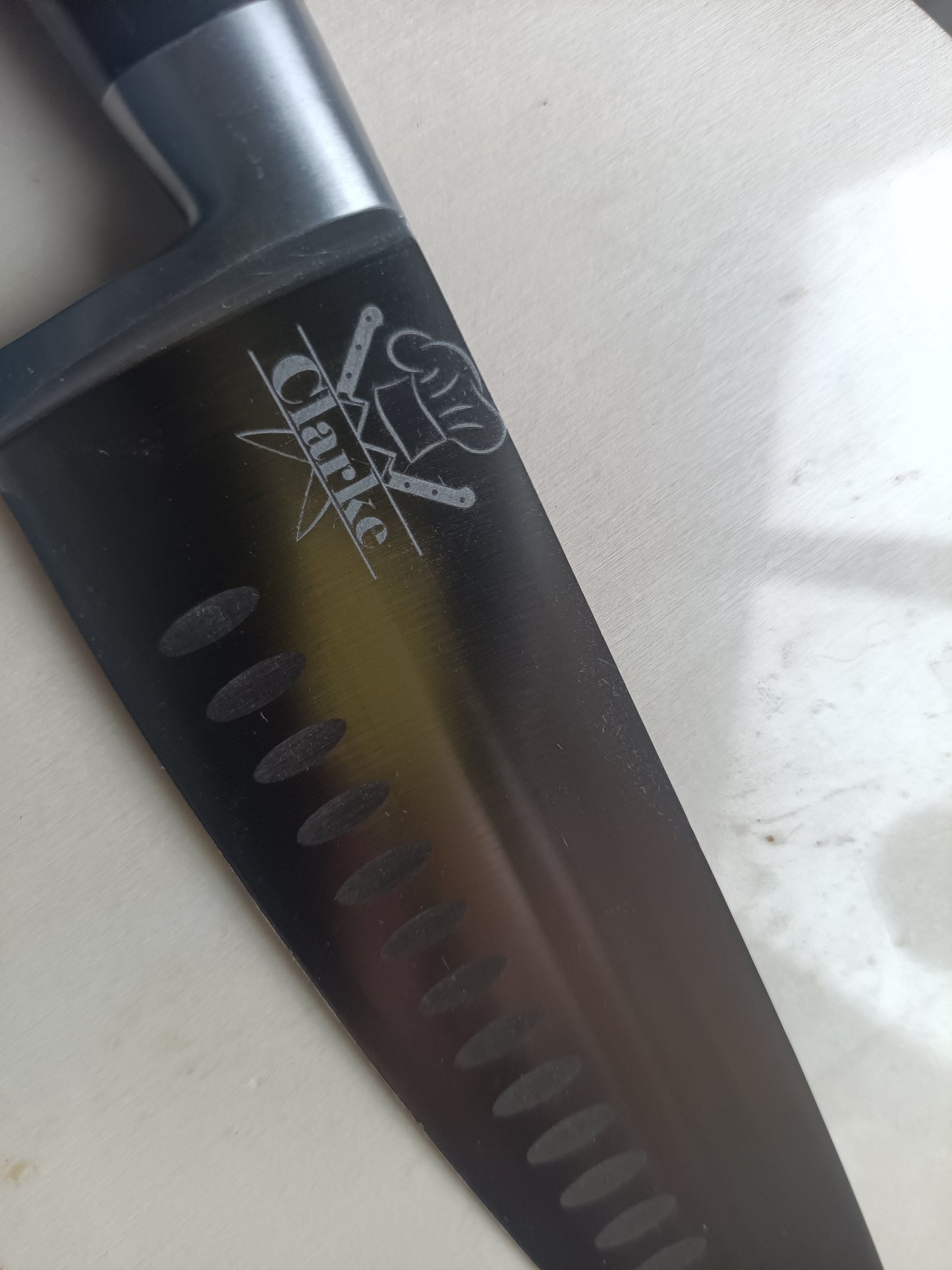 Custom Engraved 8 Inch Chefs Knife Kings Crown Laser Engraving