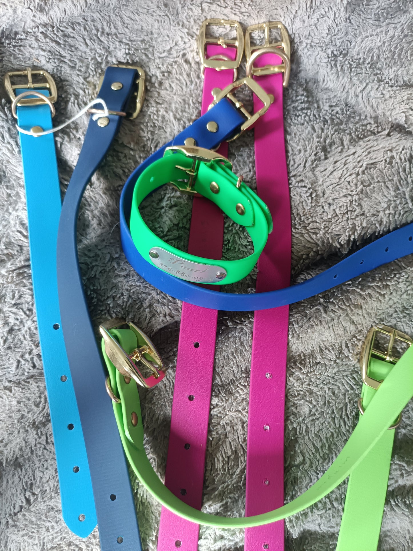 Custom Engraved Biothane Dog Collars Kings Crown Laser Engraving
