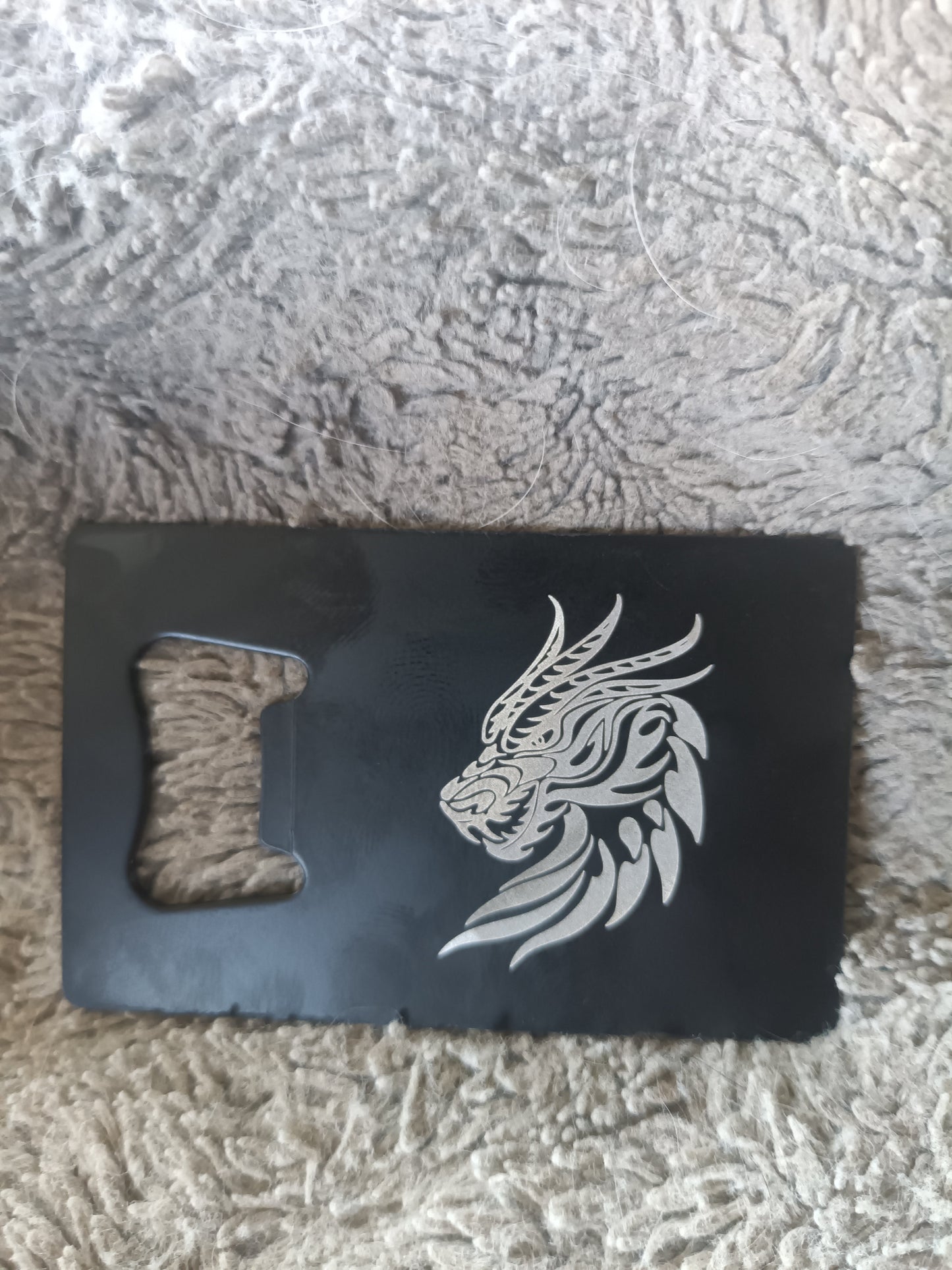 Custom Engraved Metal Bottle Opener – Card Shaped, 1.5mm Thick, Personalized Gift Kings Crown Laser Engraving