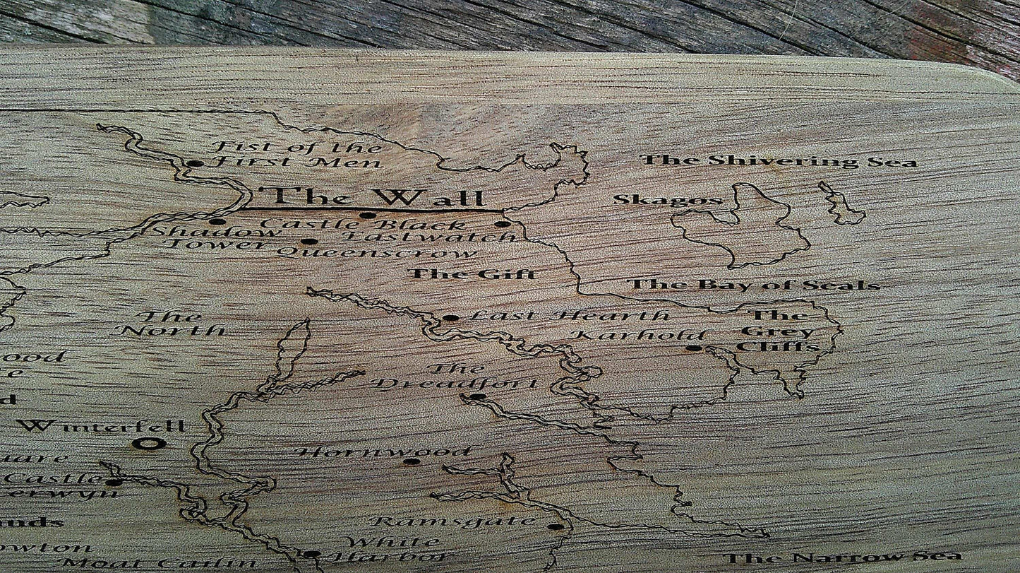 Map of Westeros Cutting Board - Perfect Gift for Game of Thrones Fans My Store