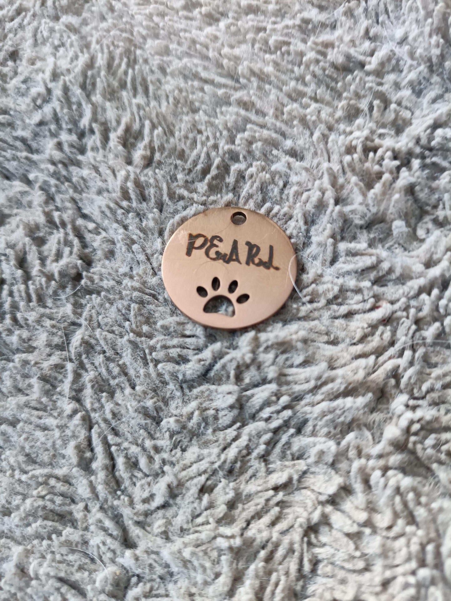 Rose gold custom engraved pet tag My Store