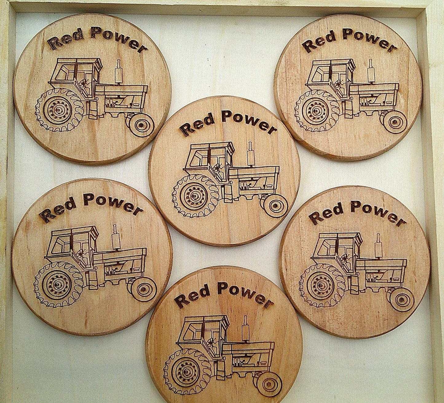 Personalized IH 766 Tractor Coaster Gift Set for Farmers and Tractor Enthusiasts, Gift for Tractor Lovers My Store