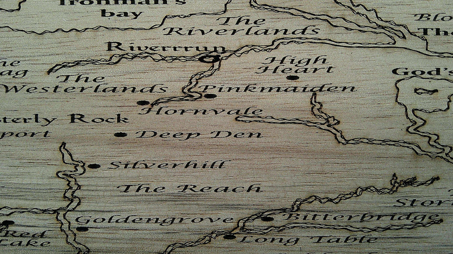 Map of Westeros Cutting Board - Perfect Gift for Game of Thrones Fans My Store
