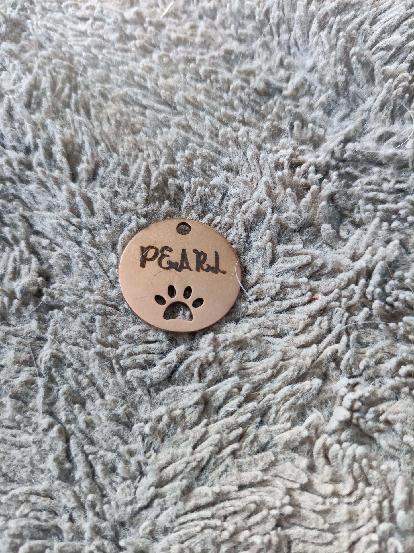 Rose gold custom engraved pet tag My Store