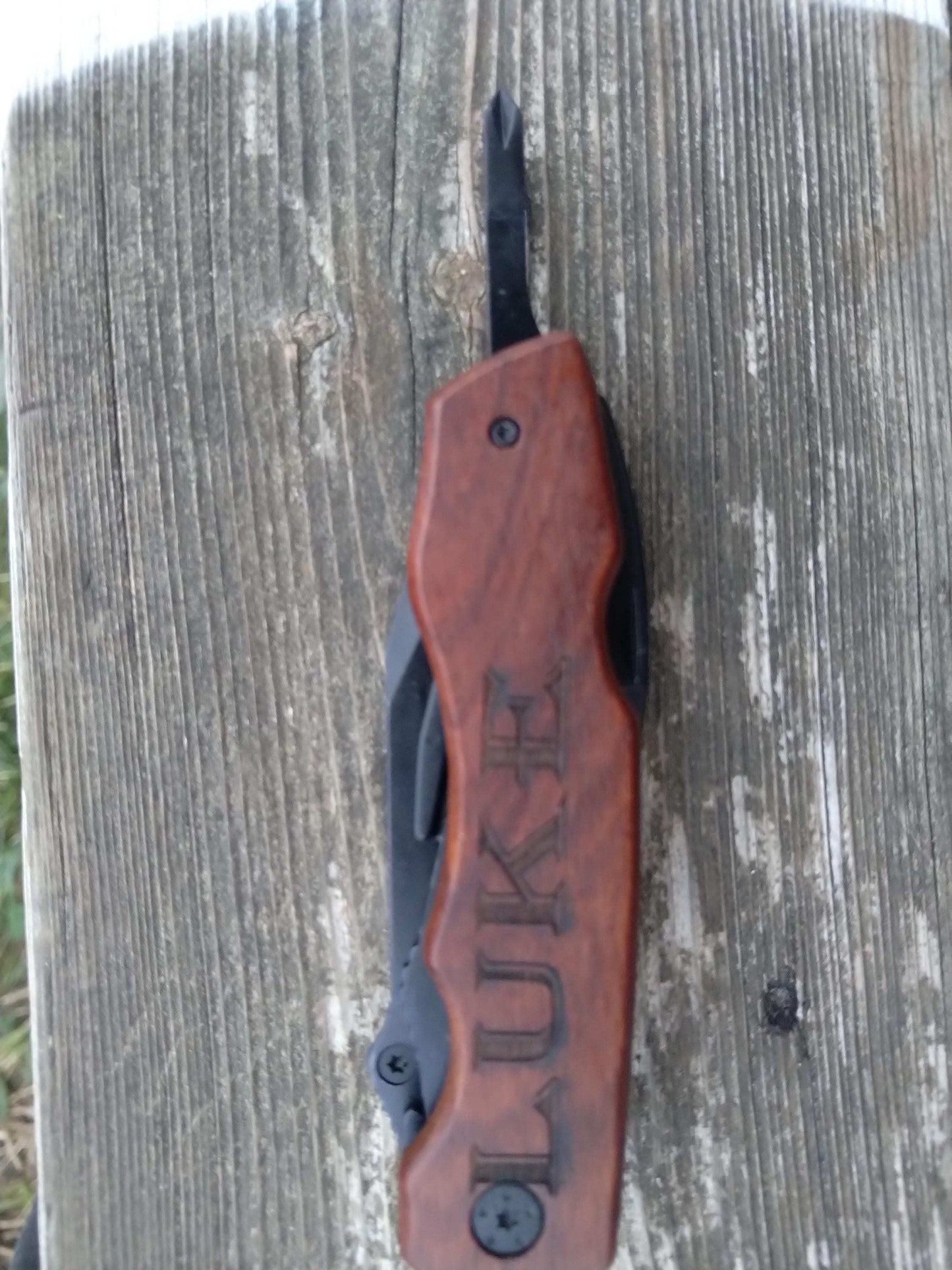 Custom Pocket Knife, Custom Camping Knife, Personalized Knife, Utility Knife, Groomsmen Knife, Personalized Folding Knife, Wood Handle Knife My Store