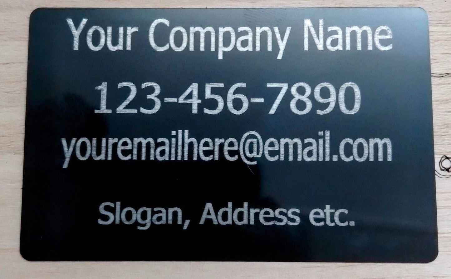 Engraved Business Card, Metal Business Card, QR Code Business Card, Premium Business Card, Custom Professional Business Cards, Engraved QR My Store