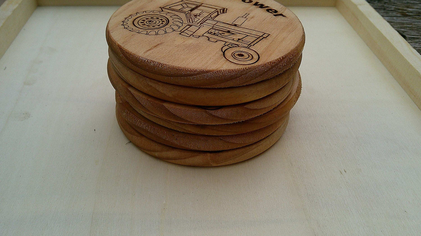 Personalized IH 766 Tractor Coaster Gift Set for Farmers and Tractor Enthusiasts, Gift for Tractor Lovers My Store