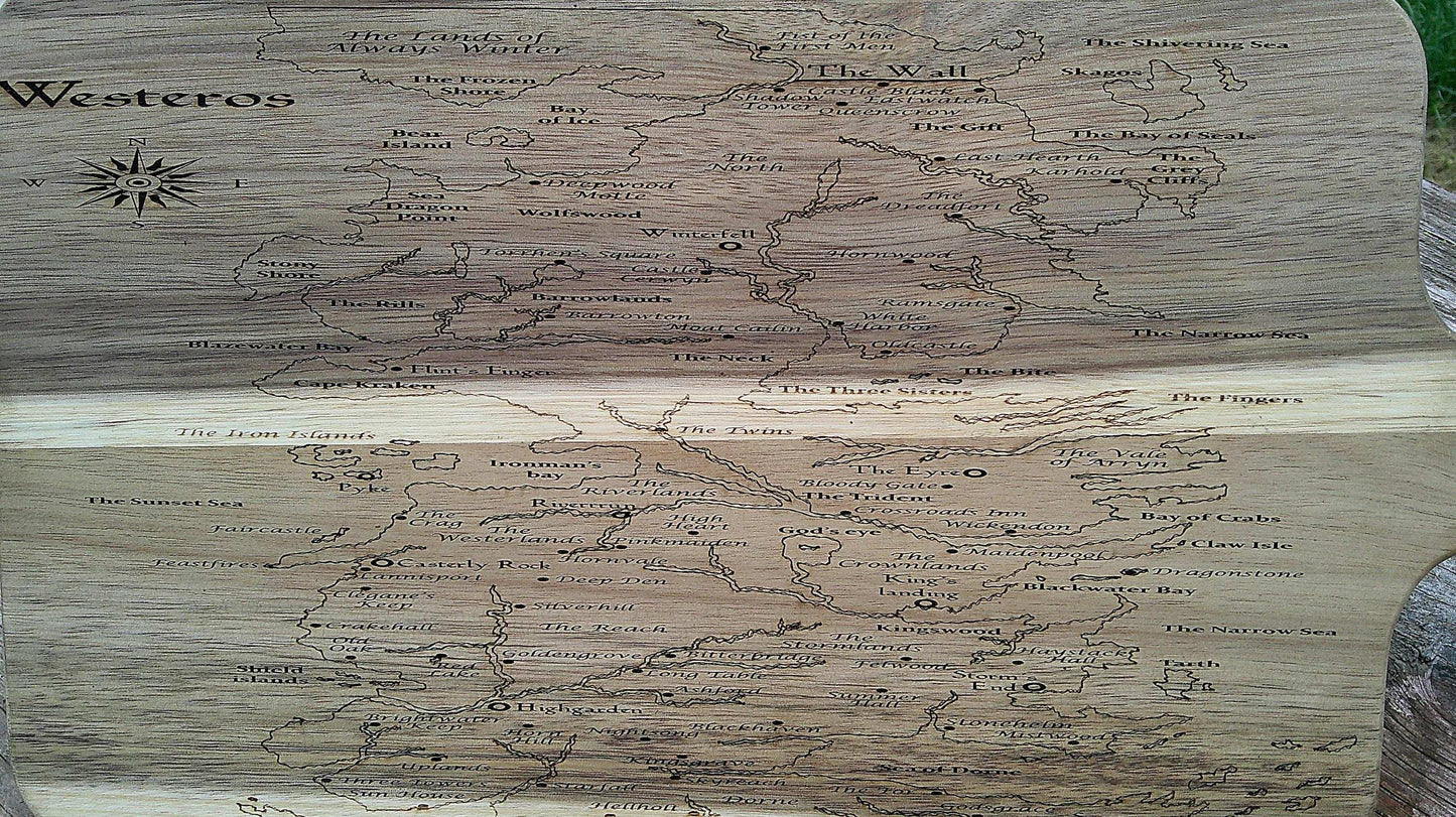 Map of Westeros Cutting Board - Perfect Gift for Game of Thrones Fans My Store