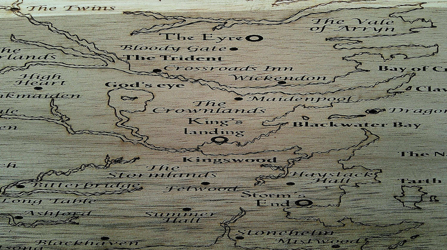Map of Westeros Cutting Board - Perfect Gift for Game of Thrones Fans My Store