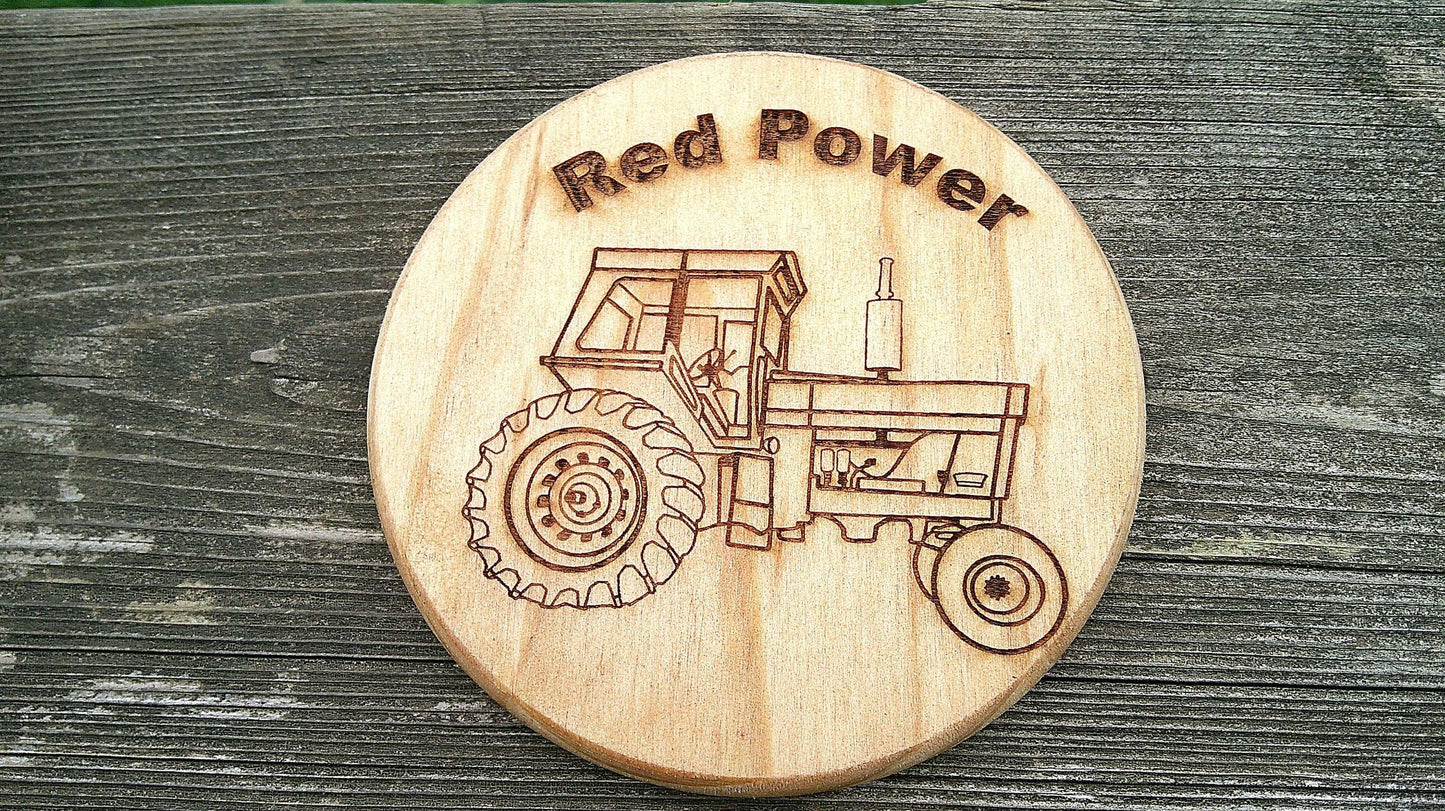 Personalized IH 766 Tractor Coaster Gift Set for Farmers and Tractor Enthusiasts, Gift for Tractor Lovers My Store