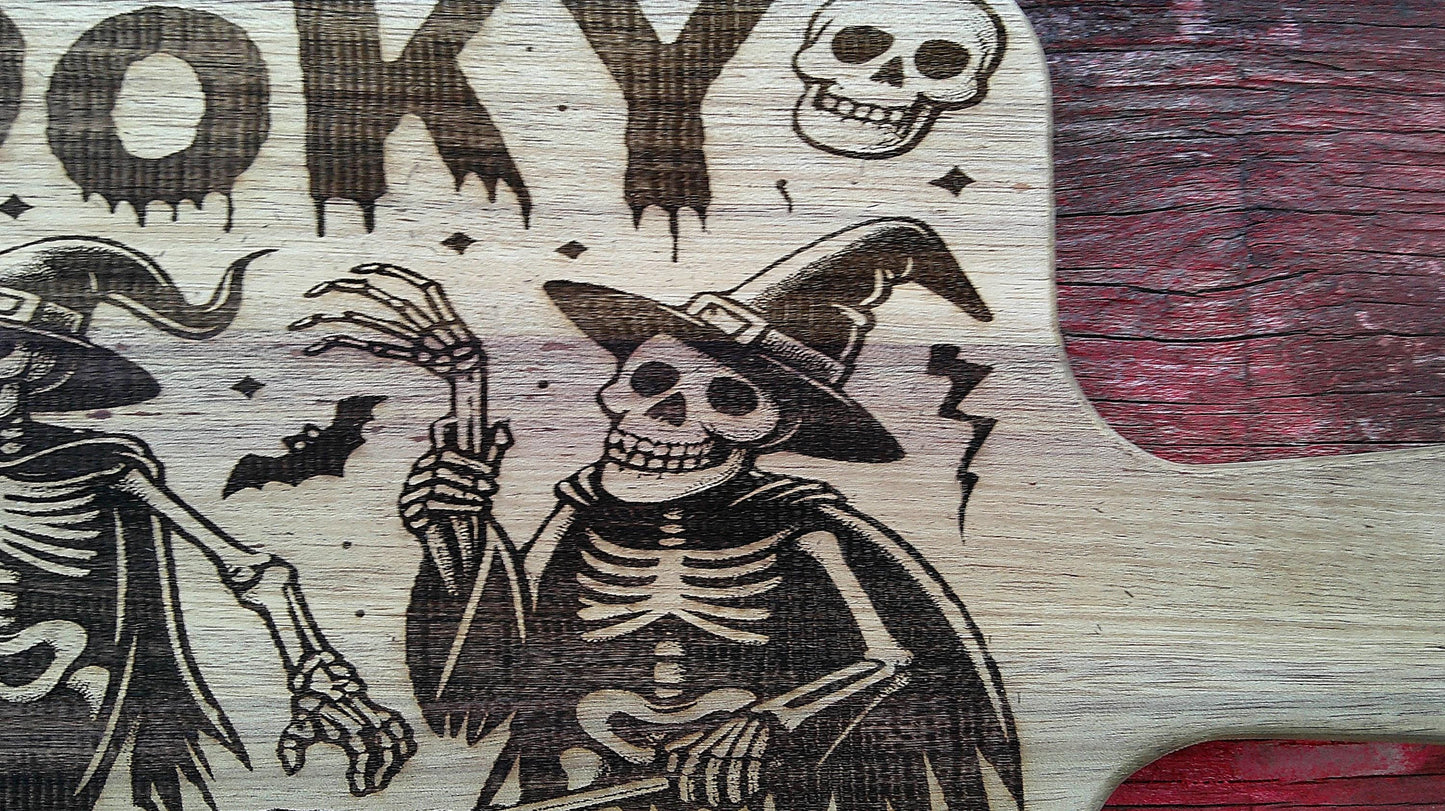 Skeleton Halloween Cutting Board, Ideal gift for Creepy Gothic Kitchen Decor fans My Store