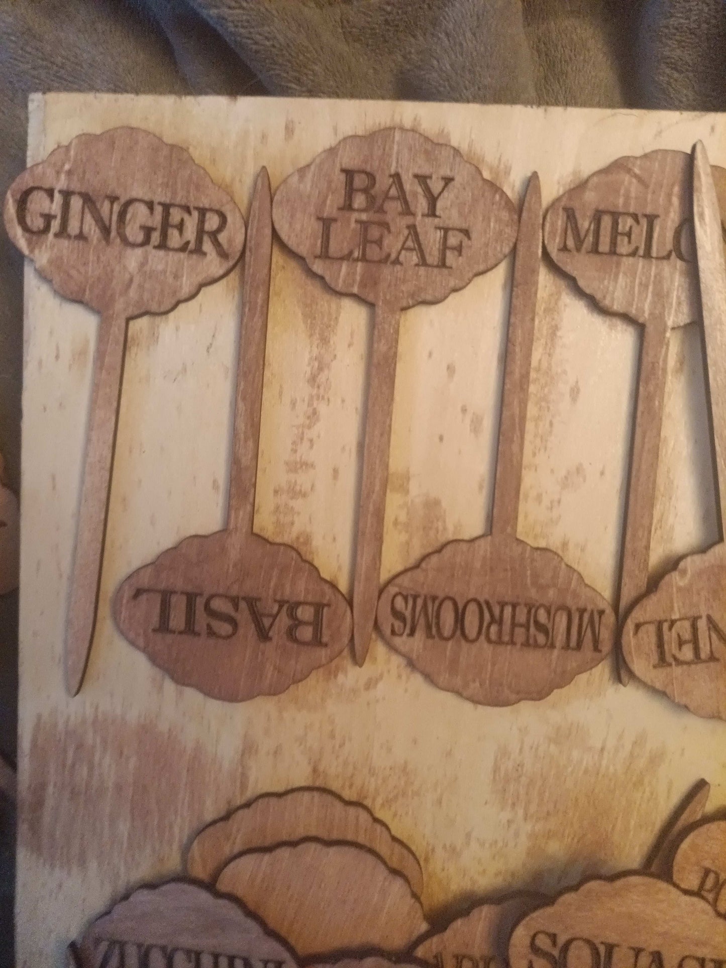 Garden plant name stakes Kings Crown Laser Engraving