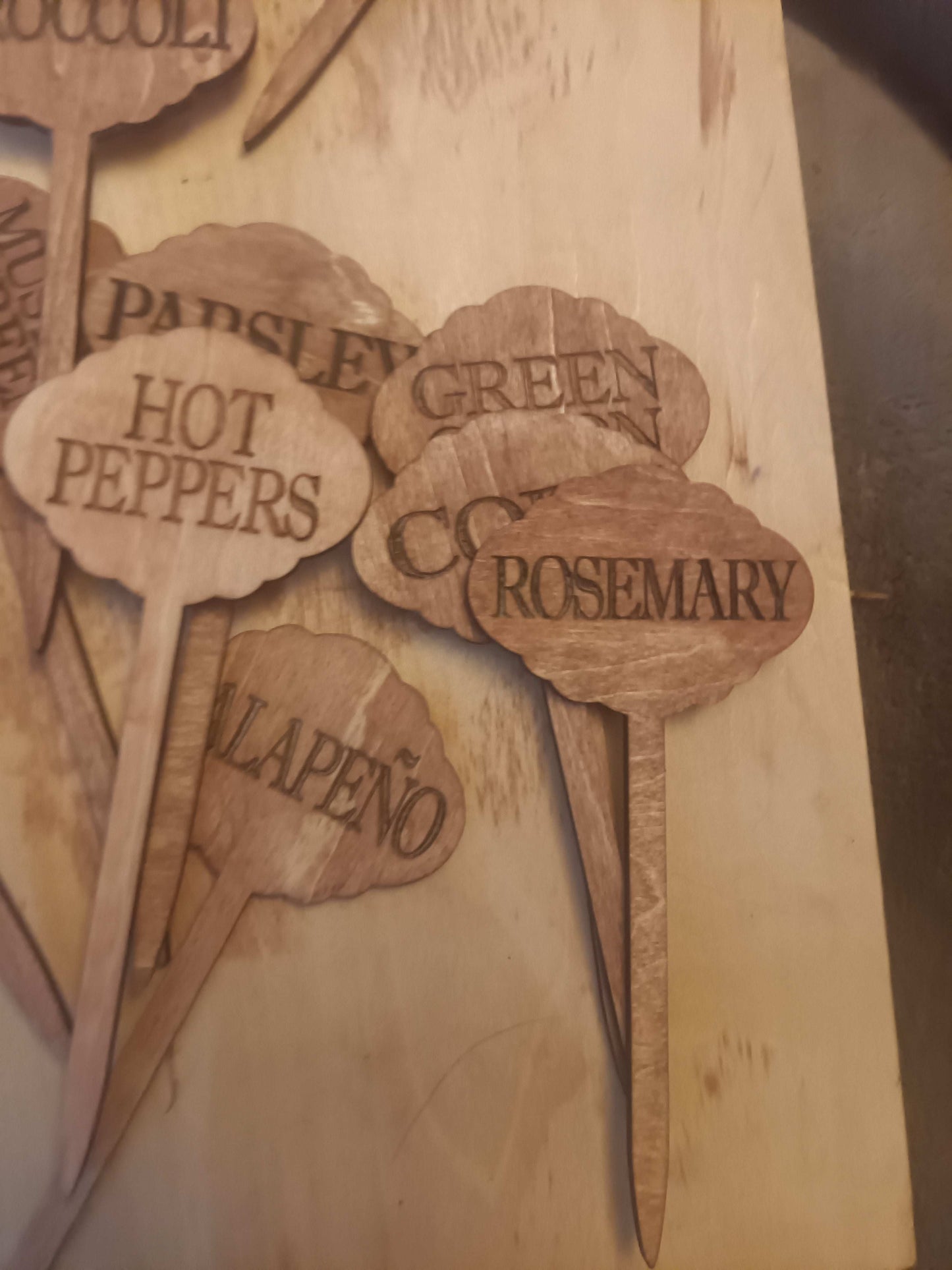 Garden plant name stakes Kings Crown Laser Engraving